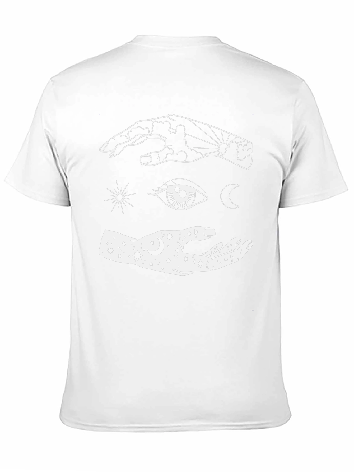 Celestial Hand Graphic Tee - Unisex Black T-Shirt