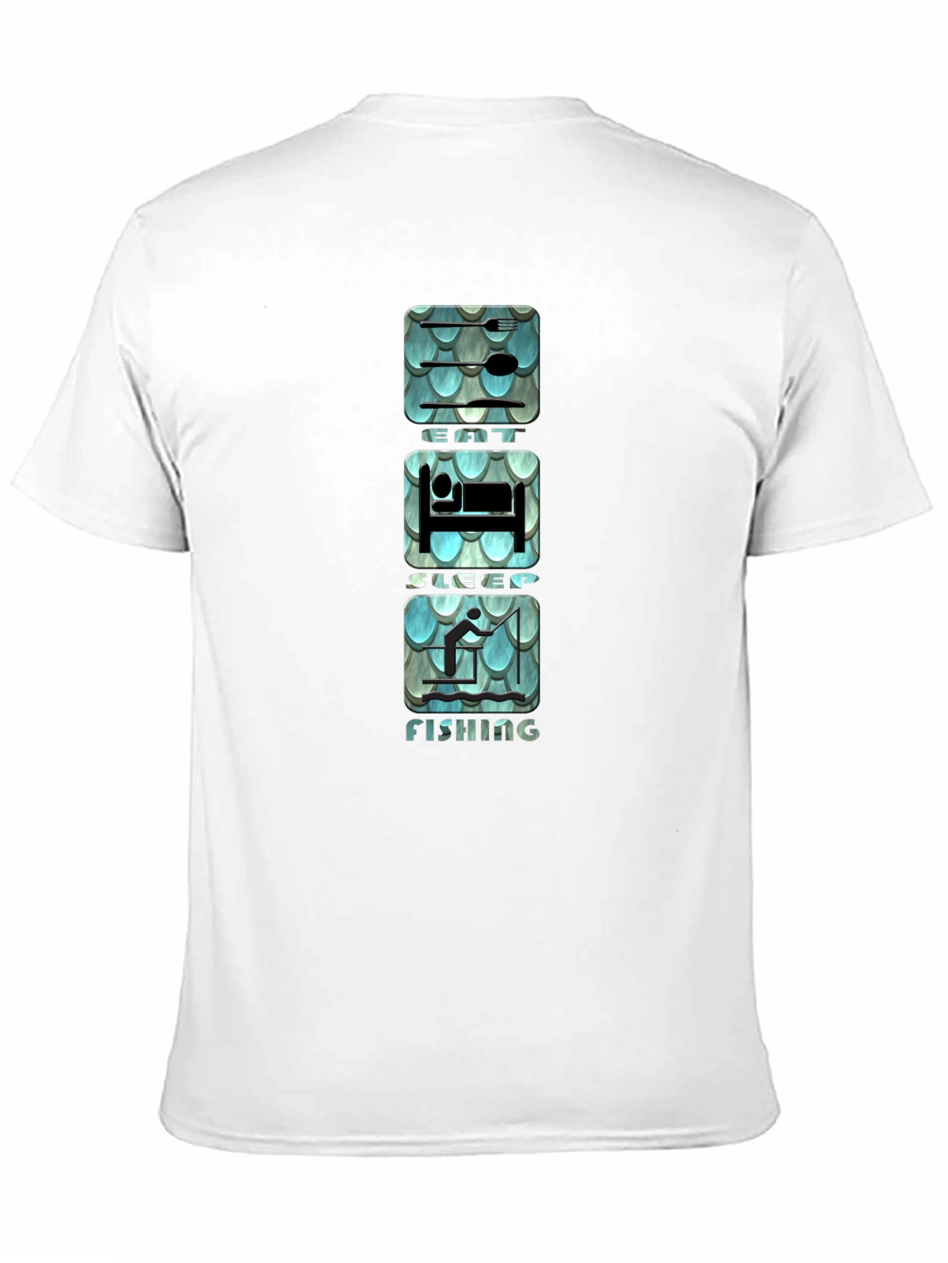 Eat Sleep Fishing Graphic Tee - Black Cotton T-Shirt
