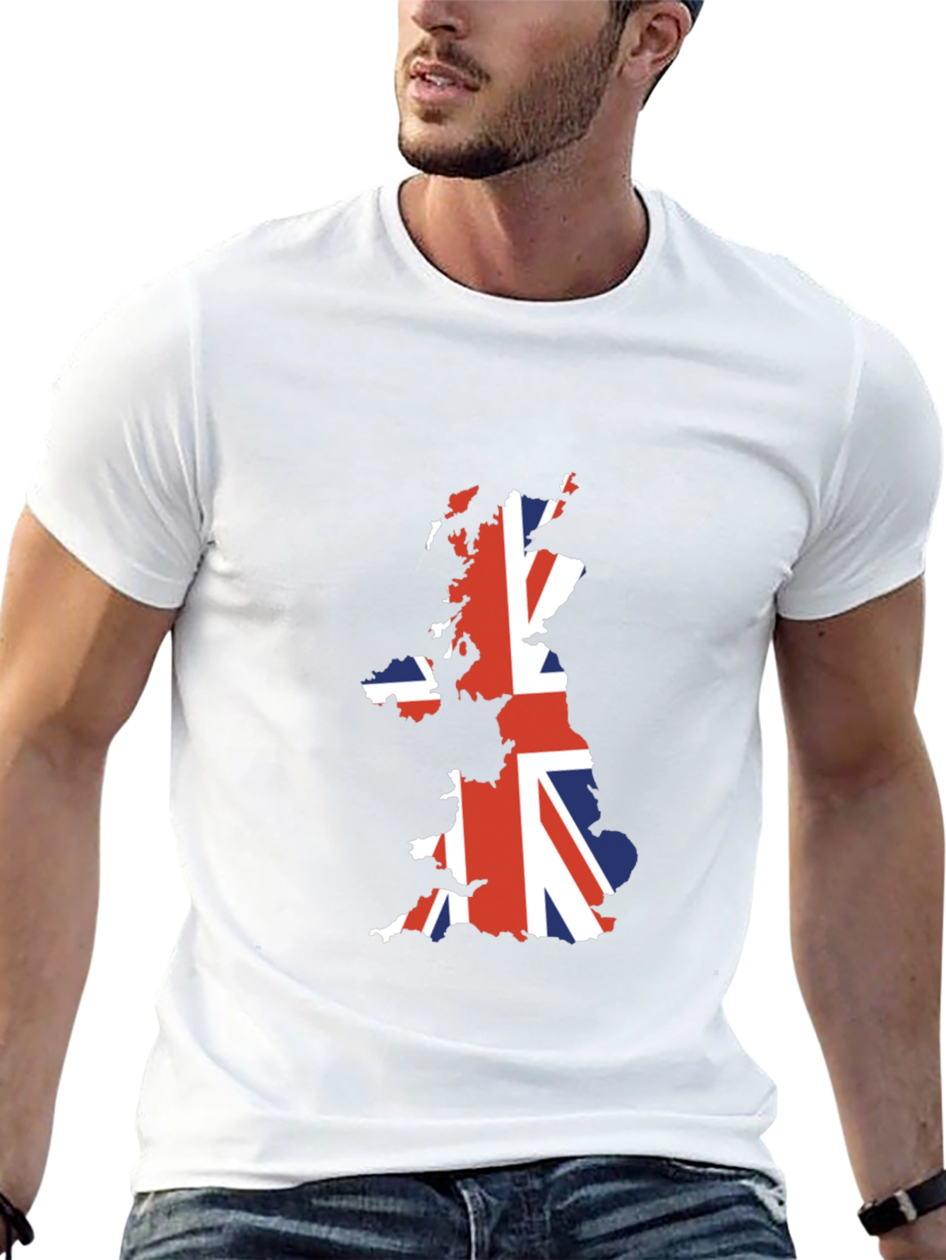 Union Jack Map T-Shirt - Patriotic UK Design