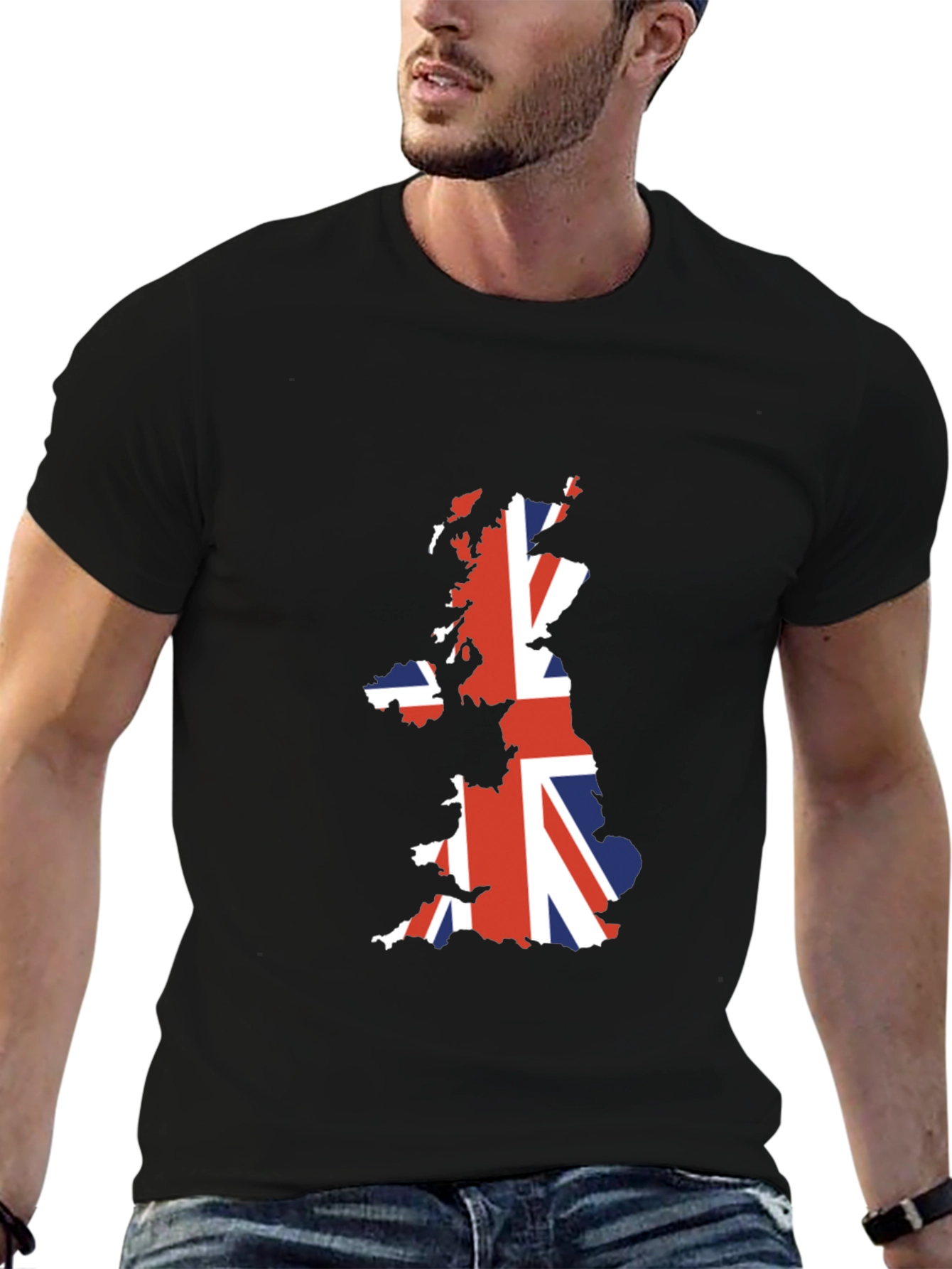 Union Jack Map T-Shirt - Patriotic UK Design