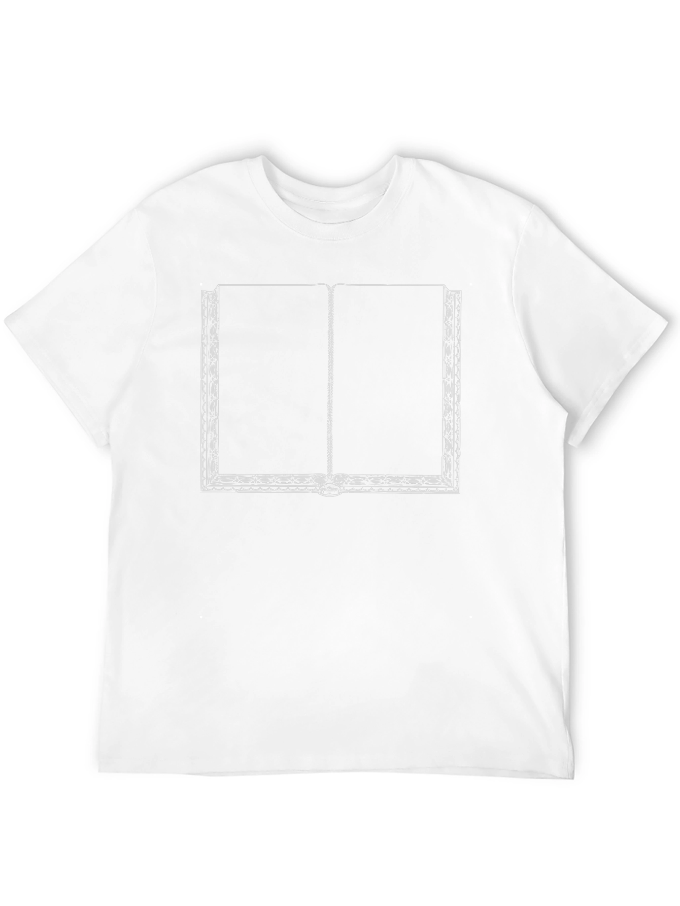 Open Book Graphic Tee - Black Cotton Casual Shirt