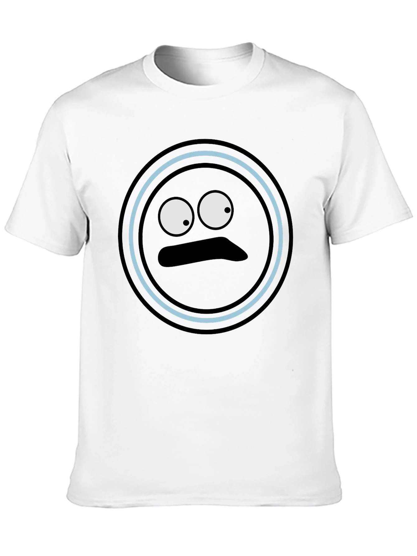 Funny Black T-Shirt with Googly Eye Face Design
