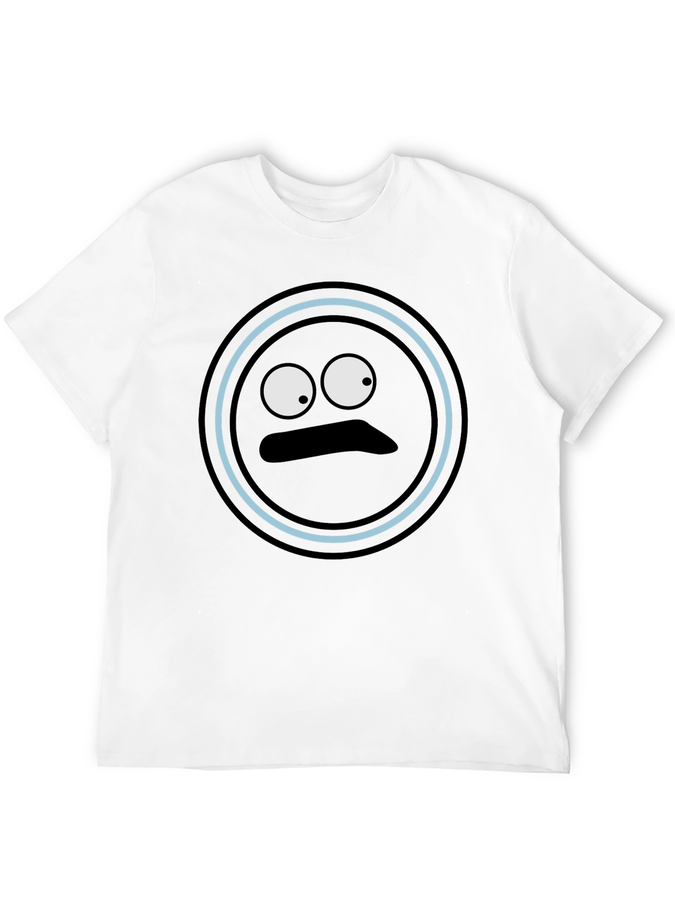 Funny Black T-Shirt with Googly Eye Face Design
