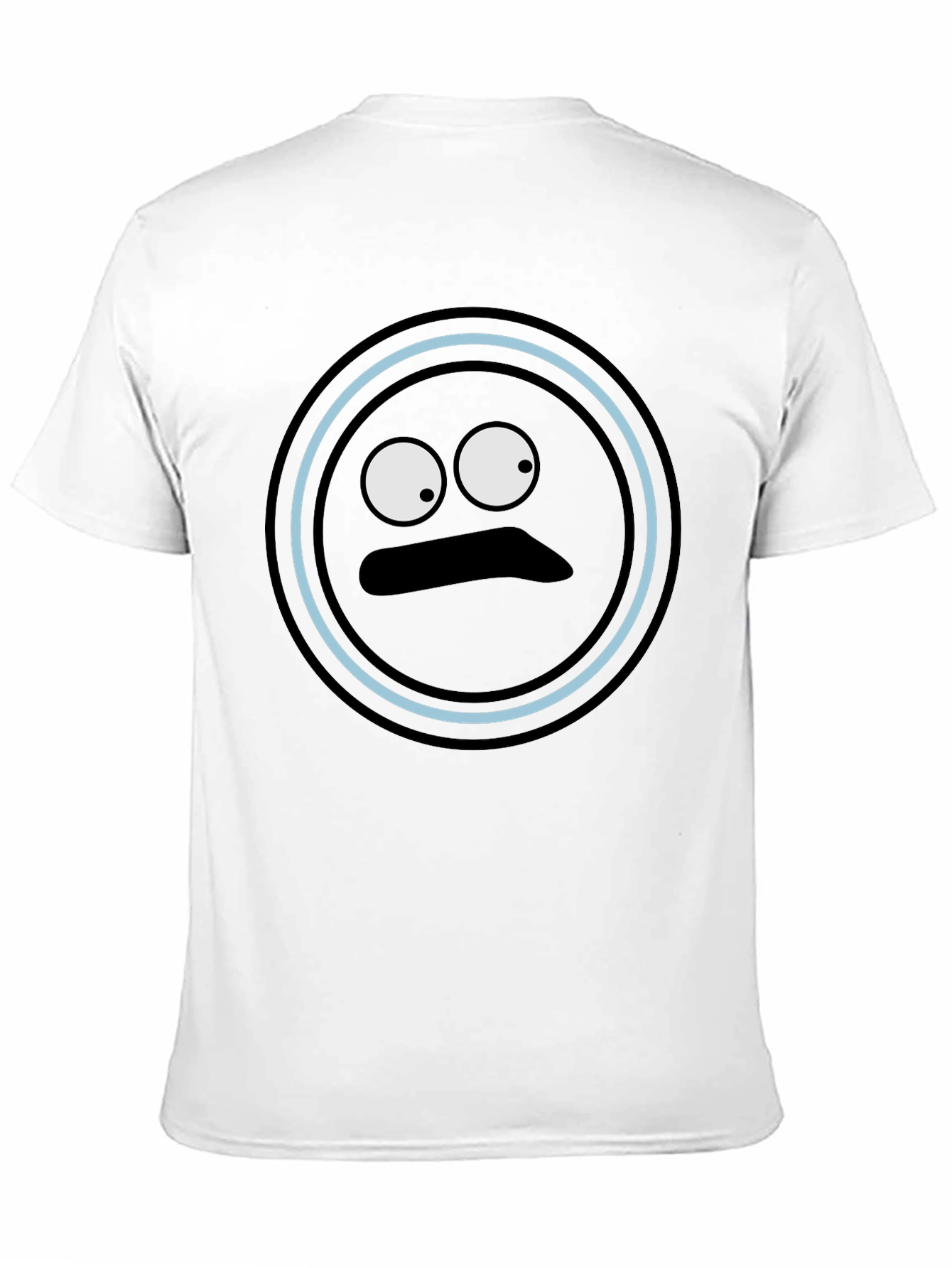 Funny Black T-Shirt with Googly Eye Face Design