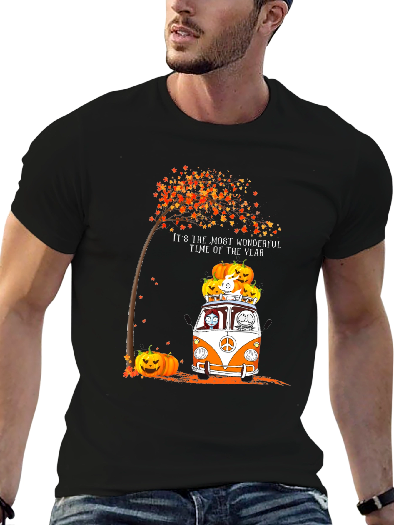 Halloween Pumpkin Van T-Shirt