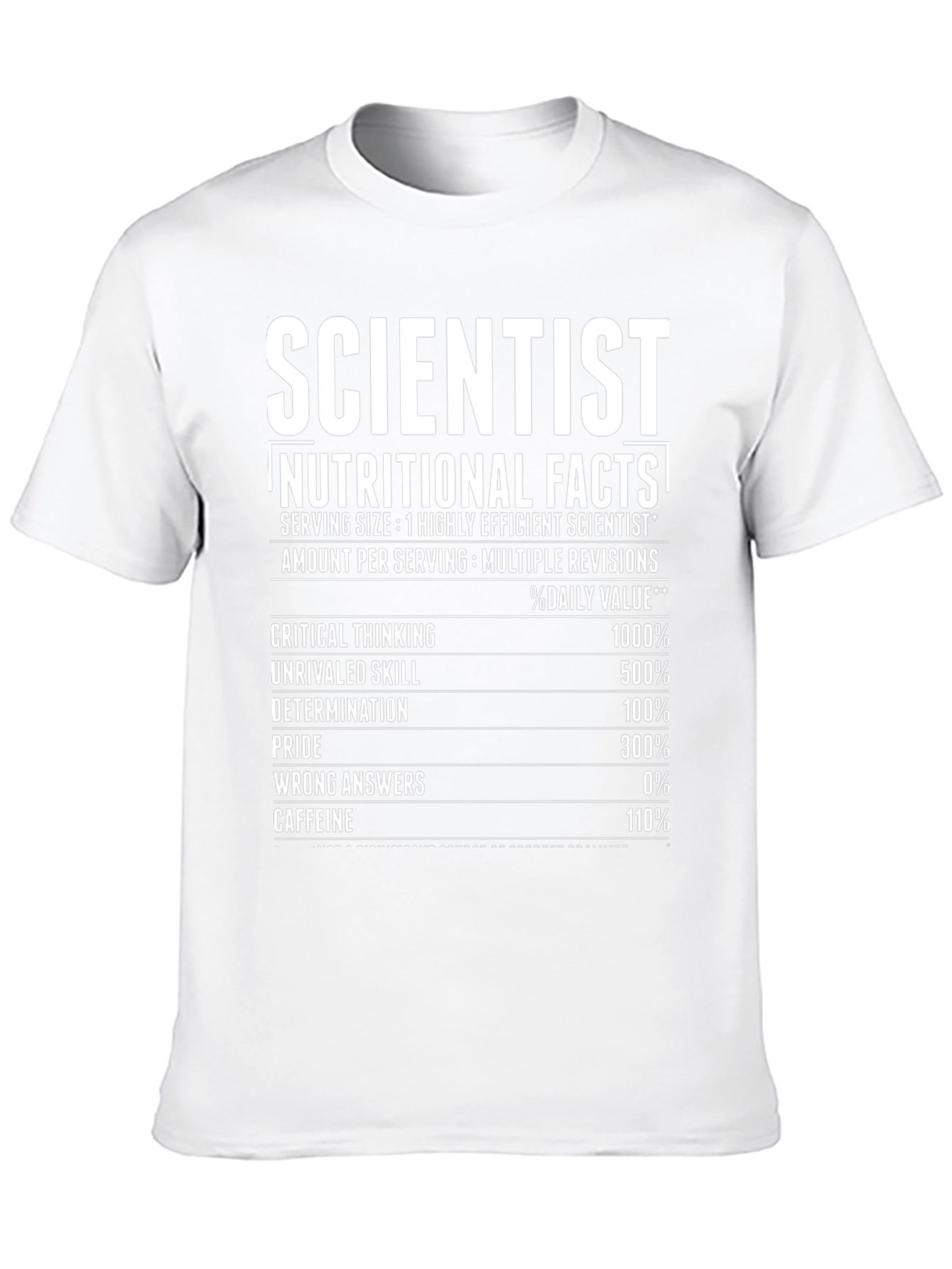 Scientist Nutritional Facts T-Shirt