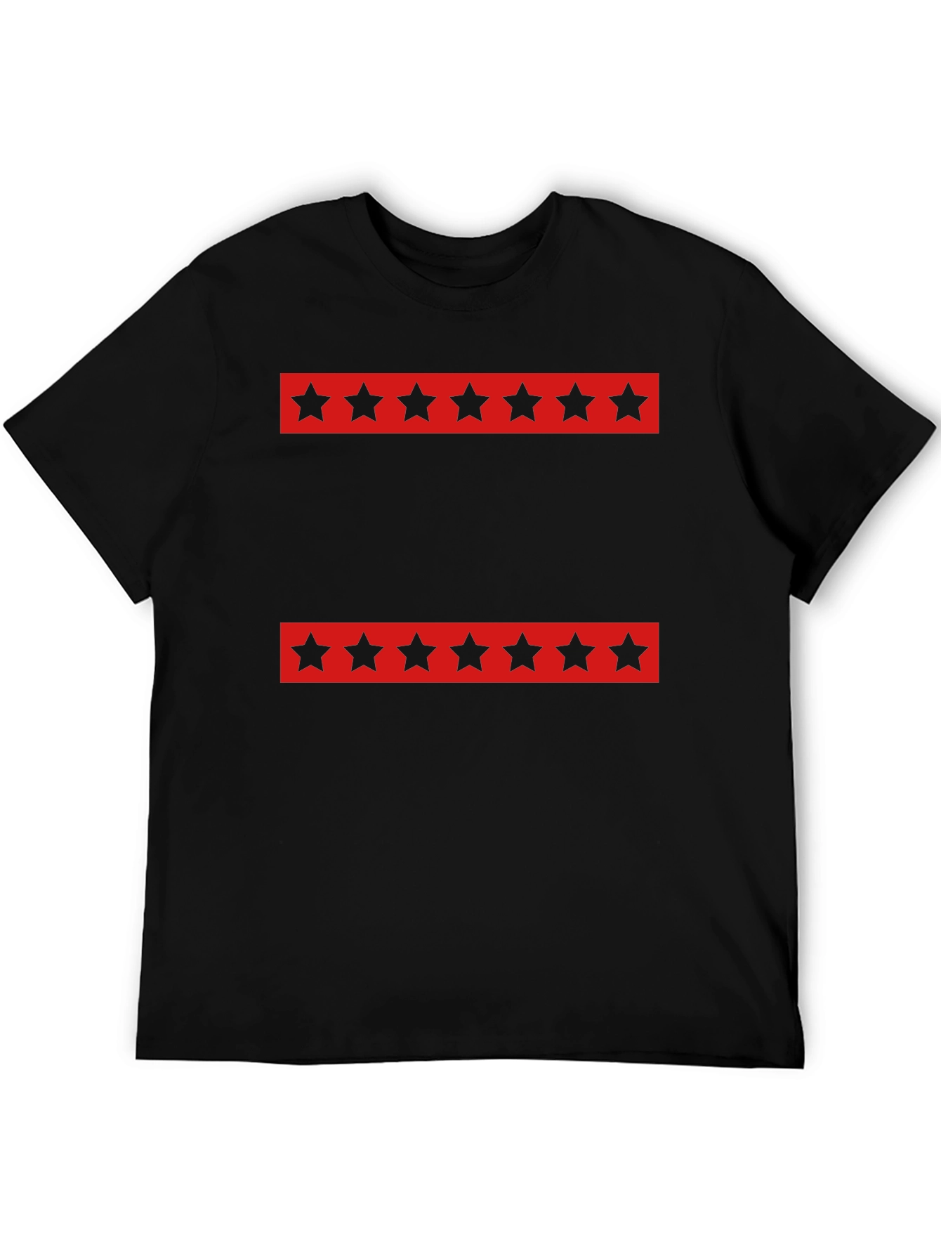 Chicago Flag Inspired T-Shirt - Black
