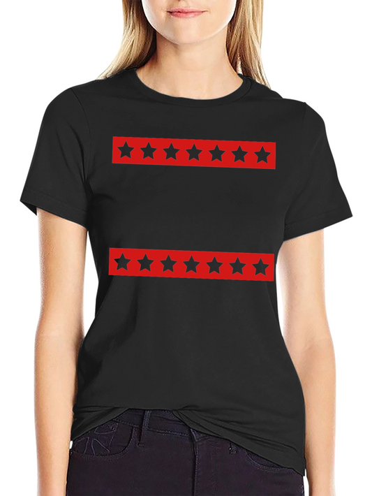 Chicago Flag Inspired T-Shirt - Black