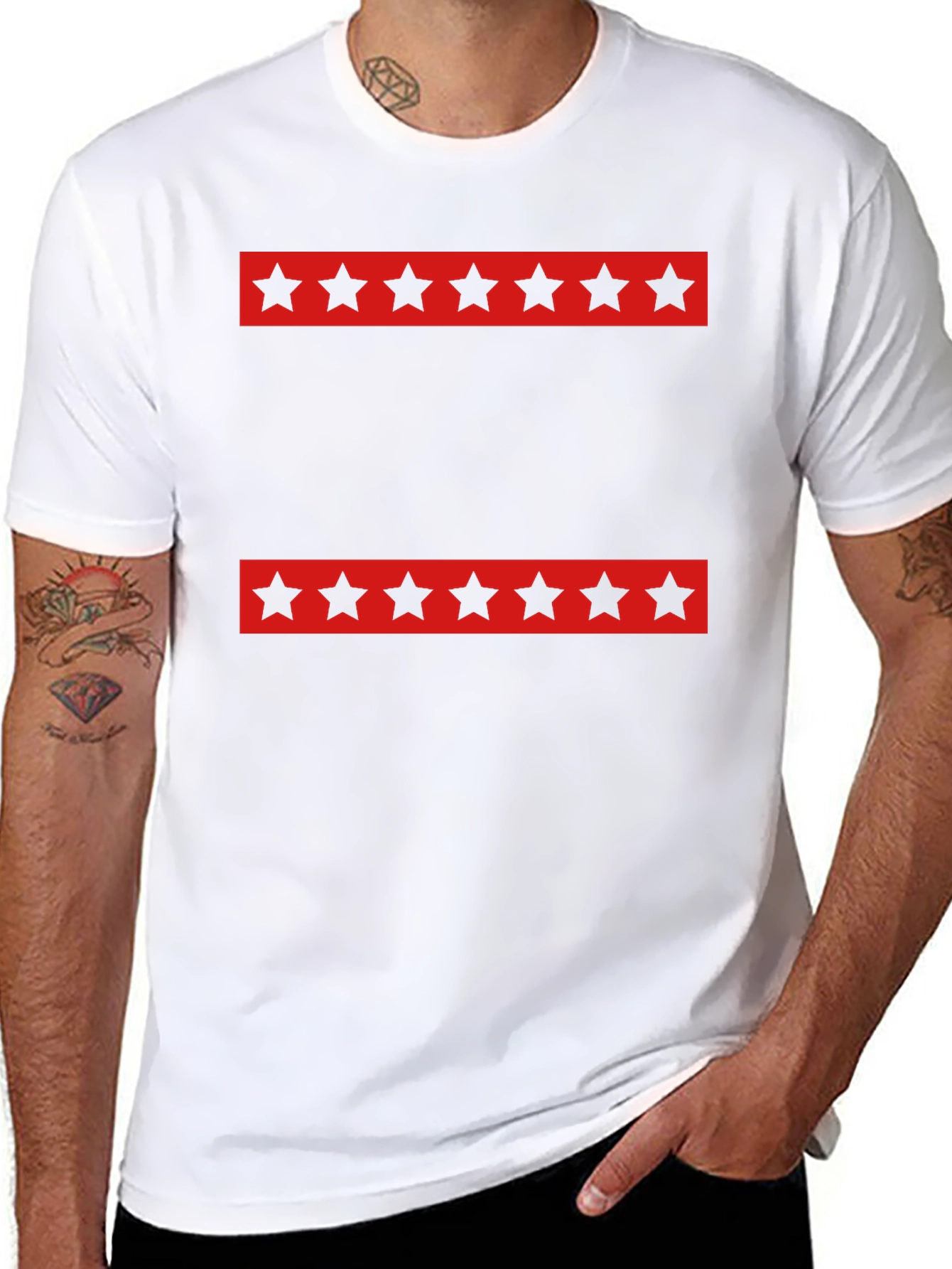 Chicago Flag Inspired T-Shirt - Black