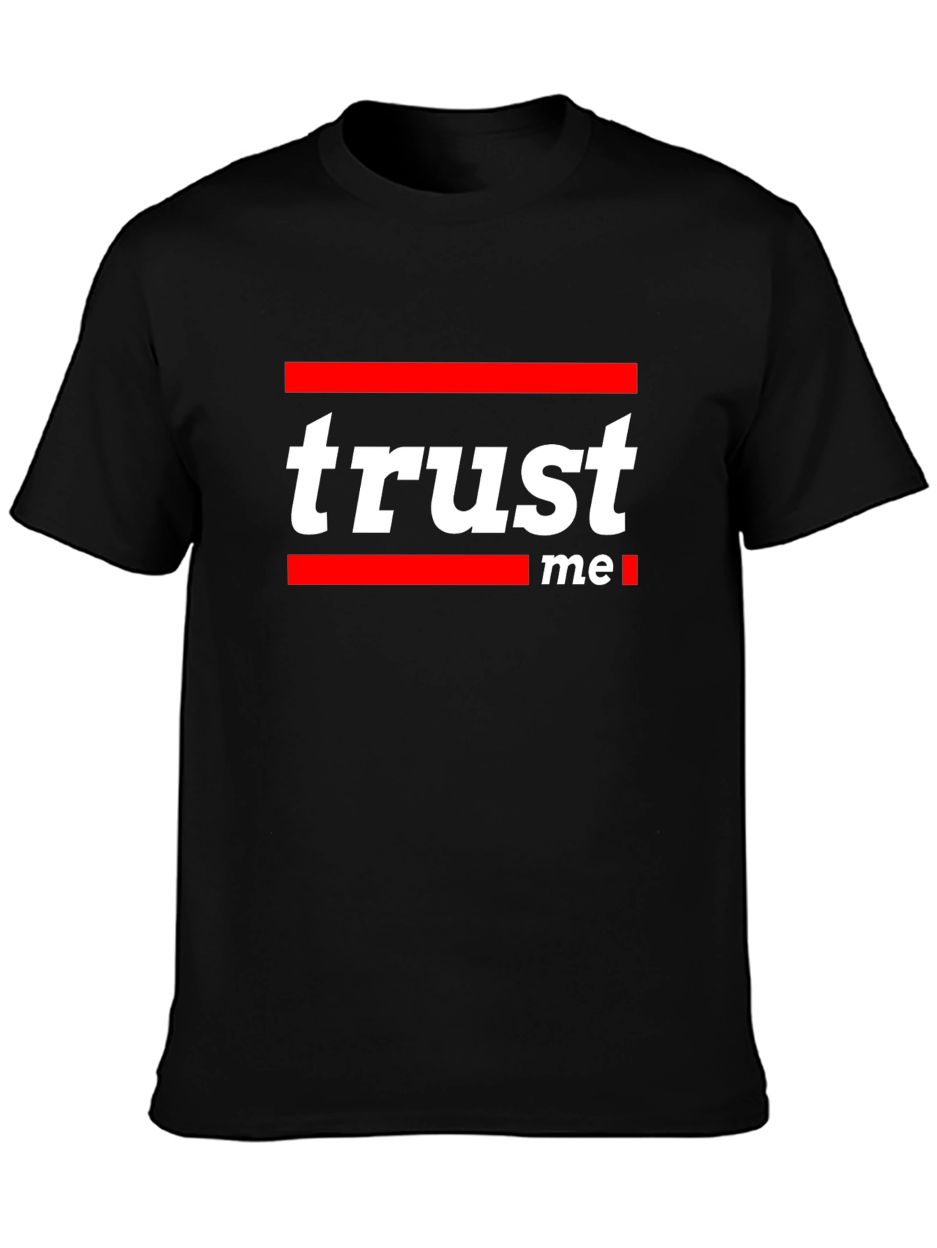 Trust Me Graphic Tee - Stylish Black Cotton T-Shirt