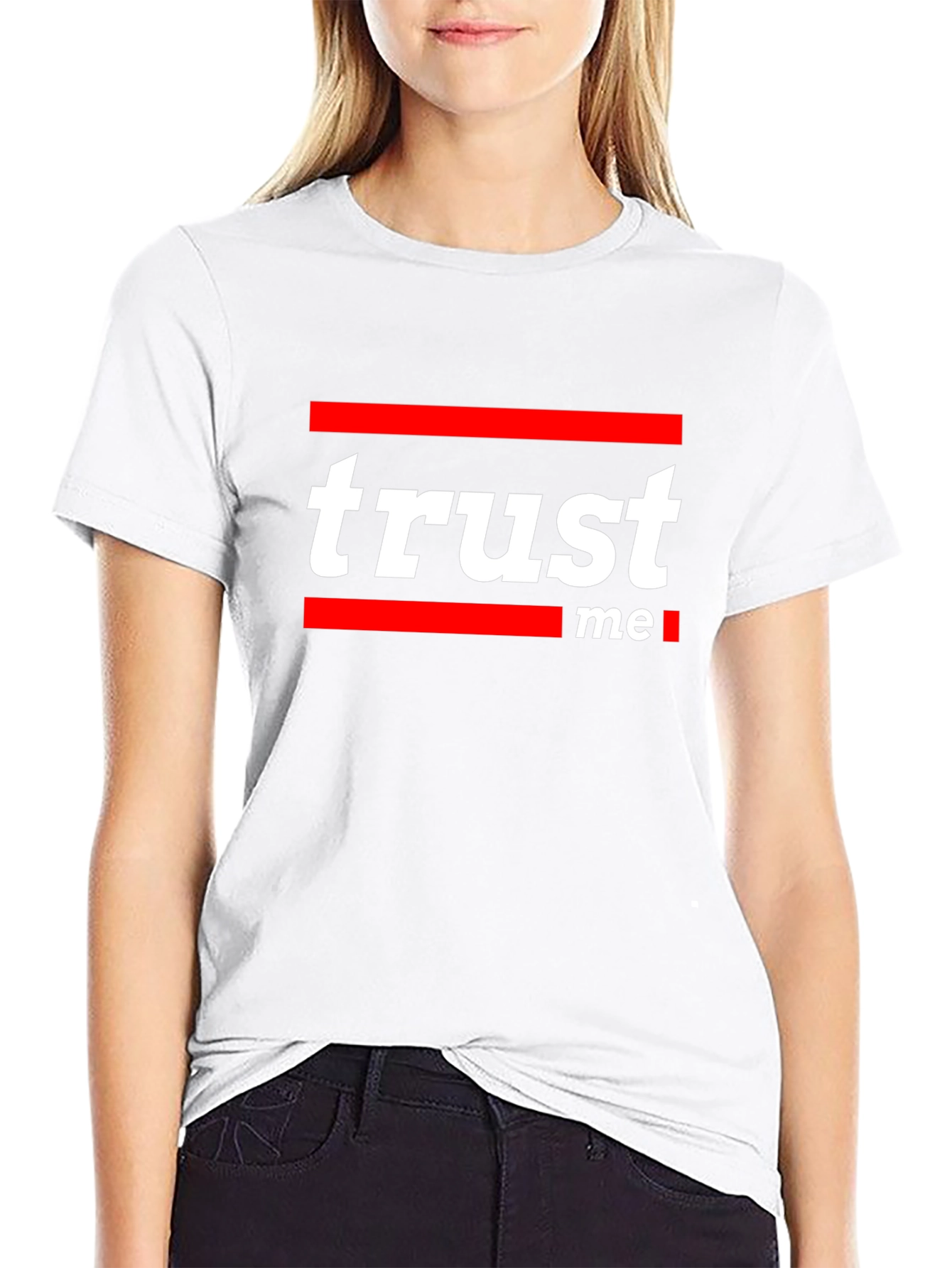 Trust Me Graphic Tee - Stylish Black Cotton T-Shirt