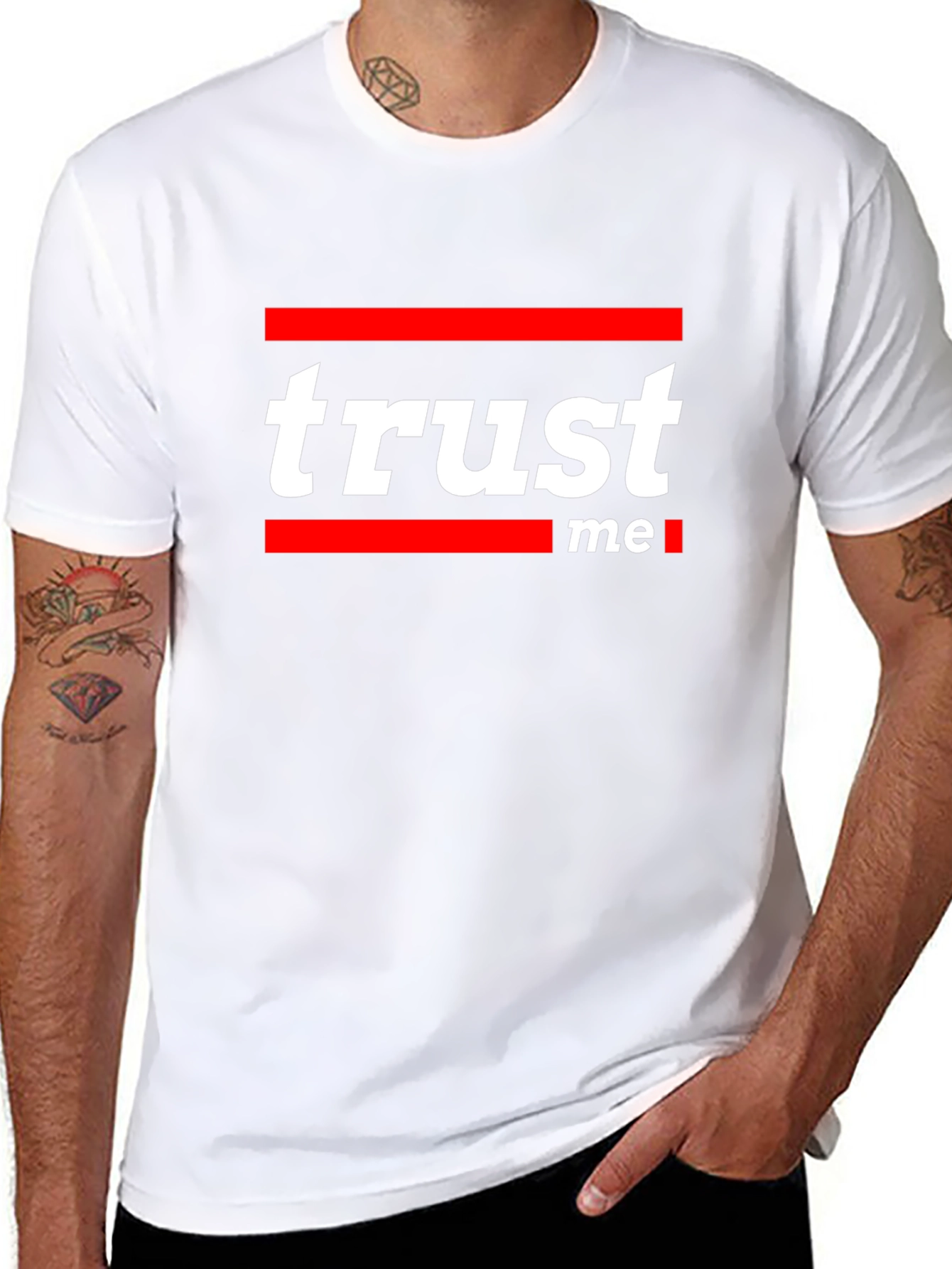 Trust Me Graphic Tee - Stylish Black Cotton T-Shirt