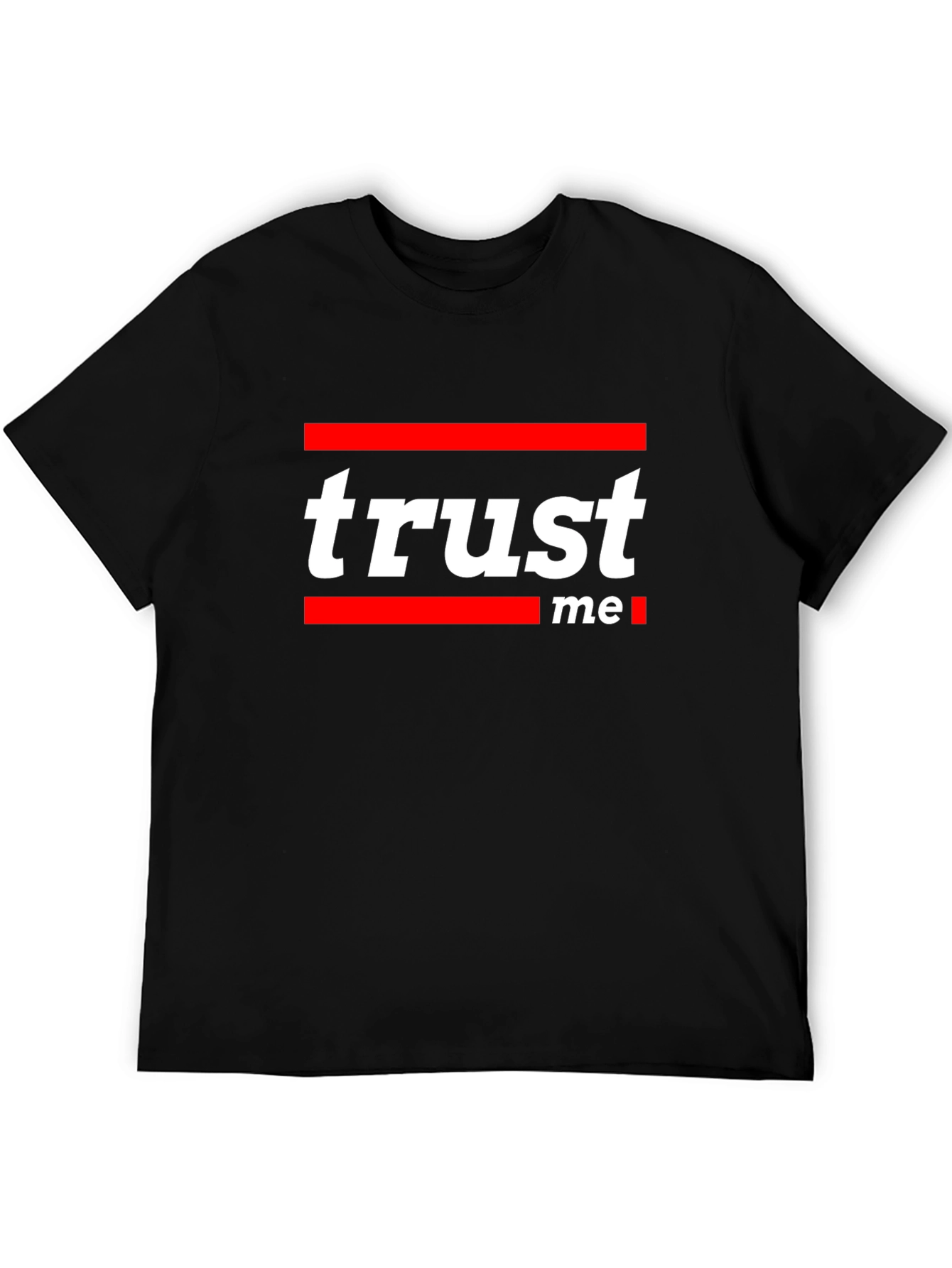 Trust Me Graphic Tee - Stylish Black Cotton T-Shirt