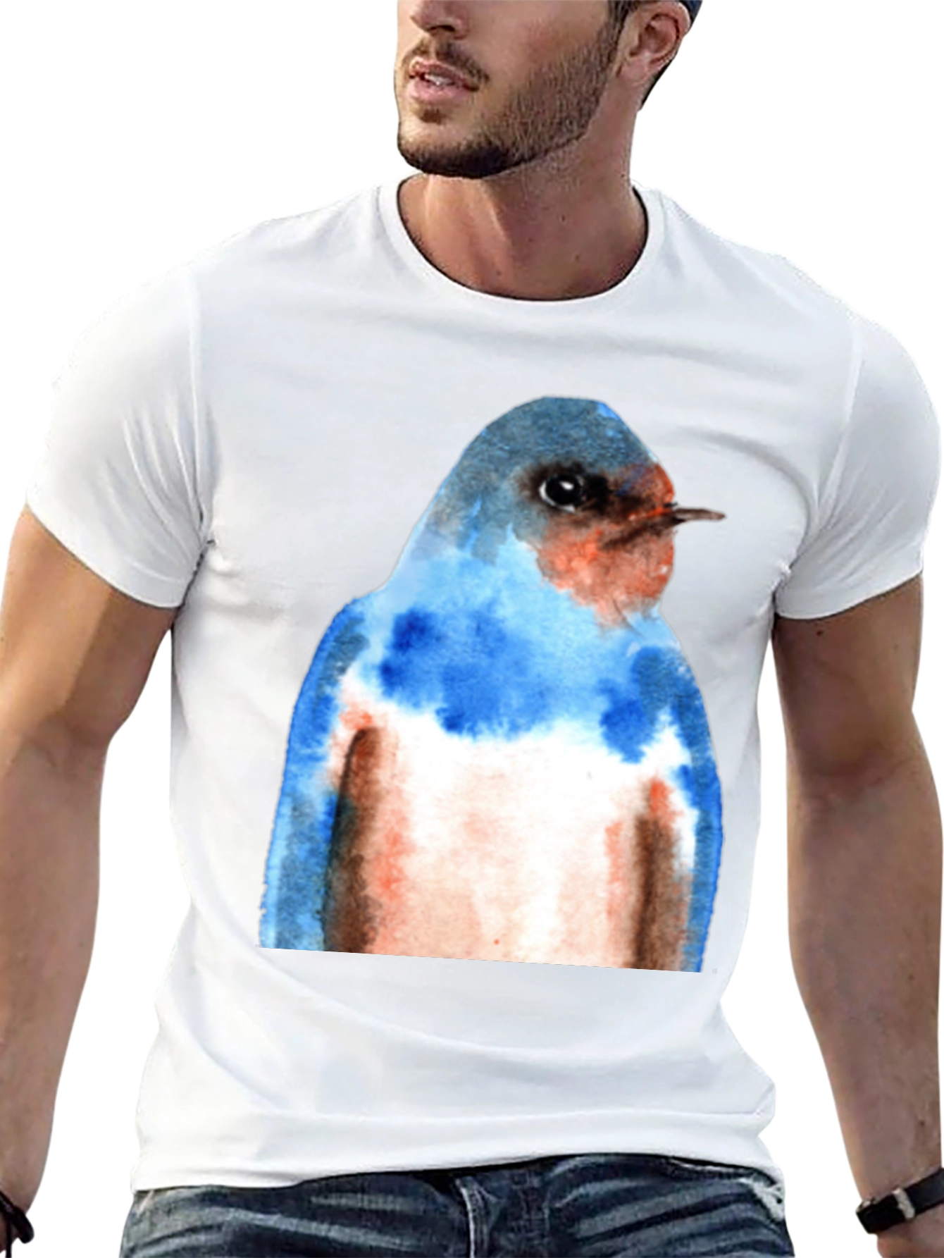 Bluebird Watercolor Graphic Tee