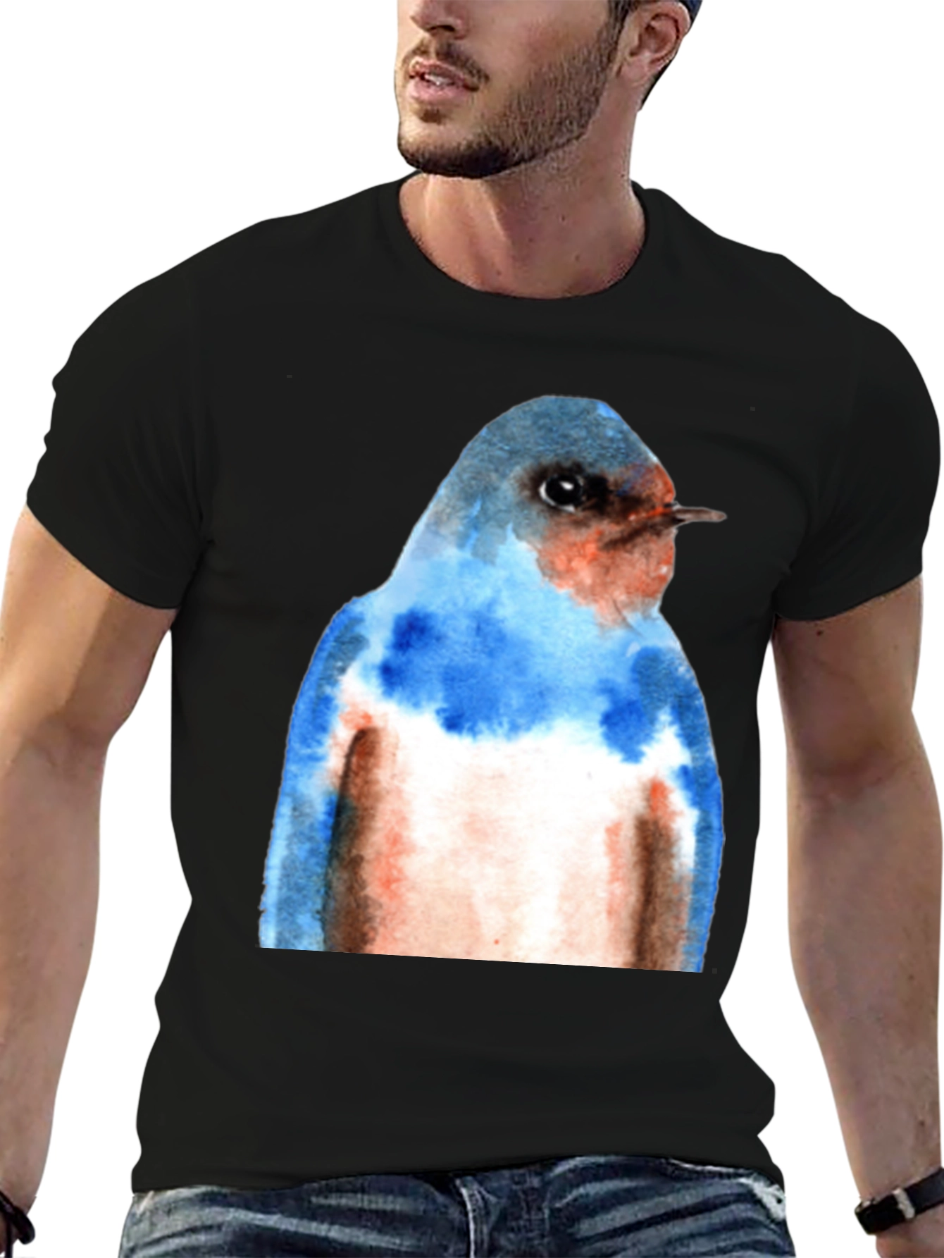 Bluebird Watercolor Graphic Tee