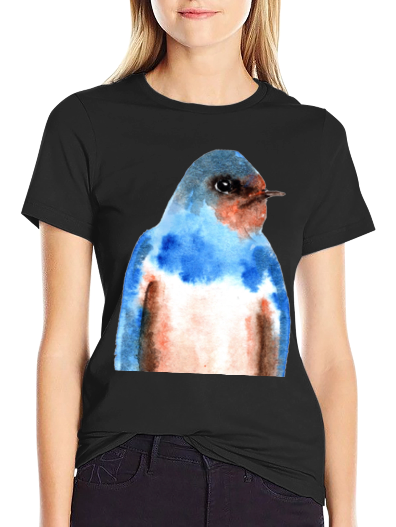 Bluebird Watercolor Graphic Tee