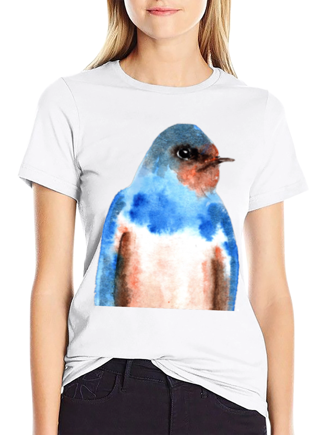 Bluebird Watercolor Graphic Tee