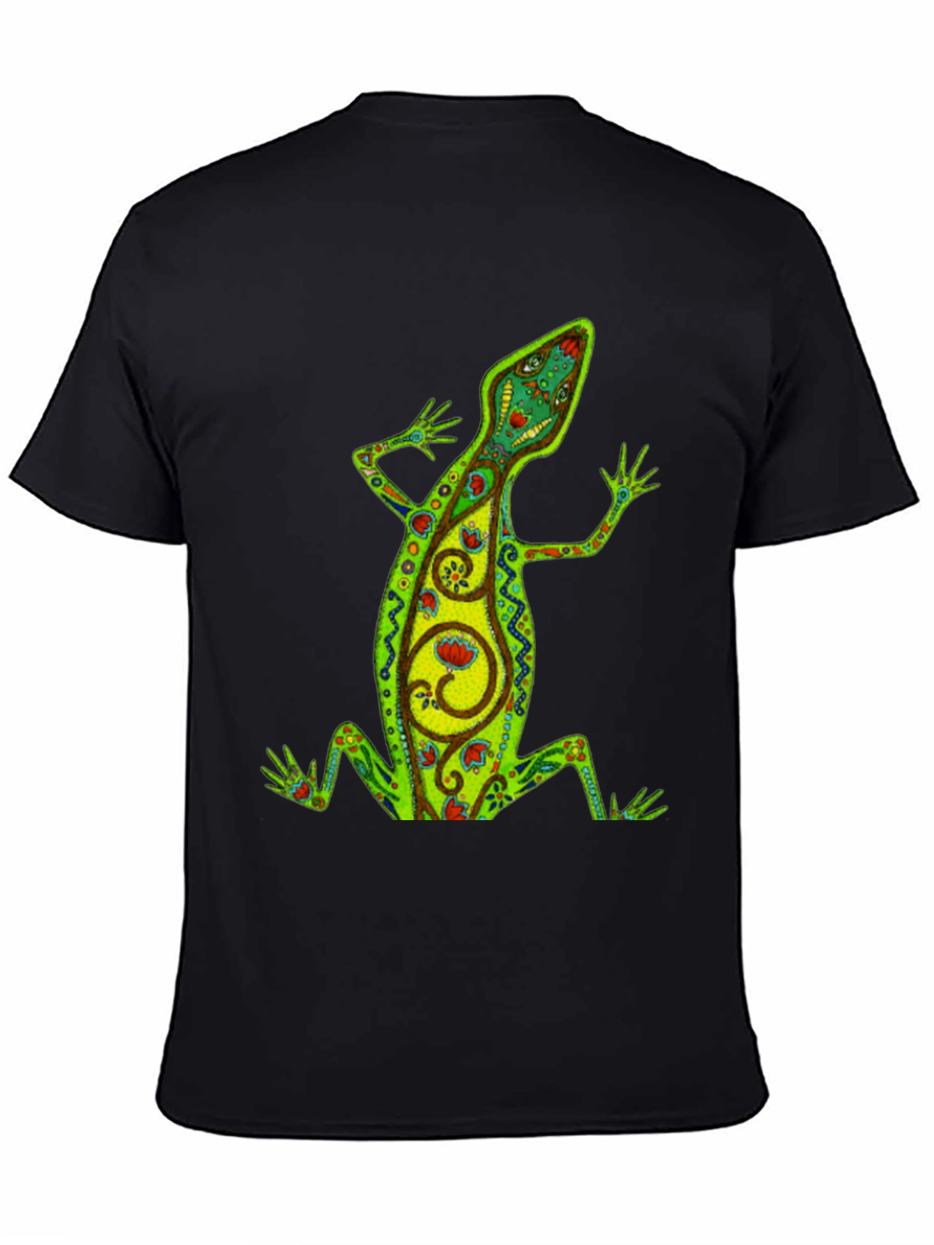 Cool Lizard Graphic Black T-Shirt