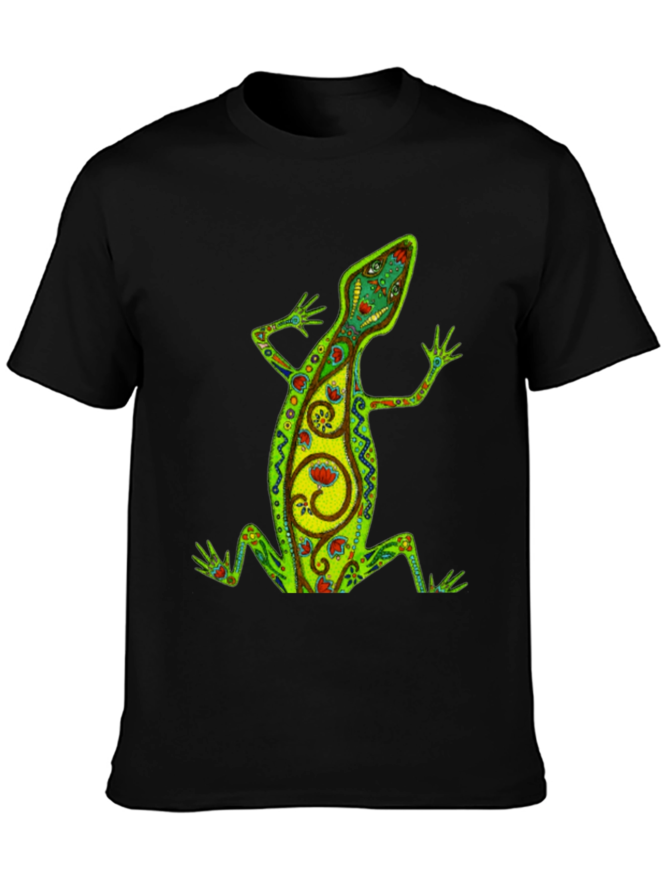 Cool Lizard Graphic Black T-Shirt
