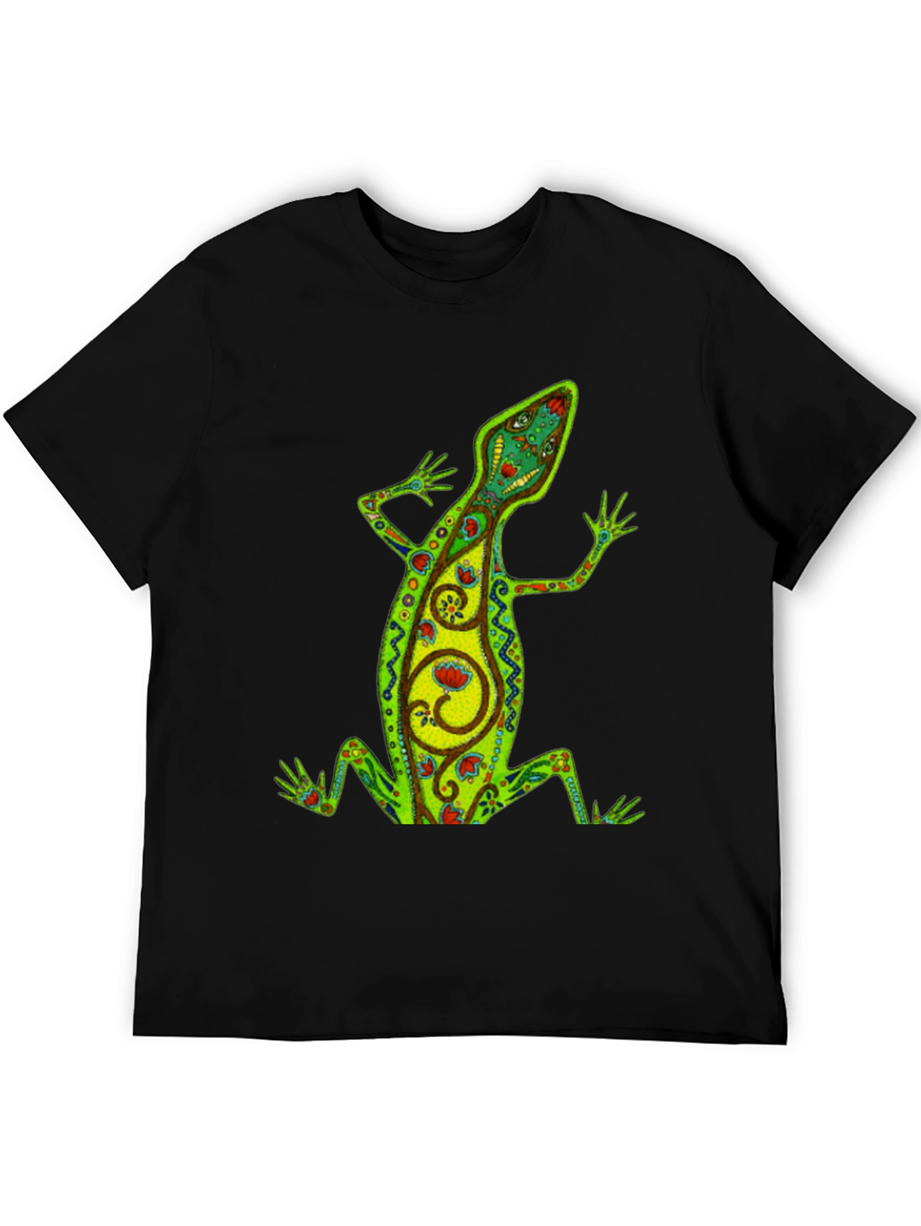 Cool Lizard Graphic Black T-Shirt
