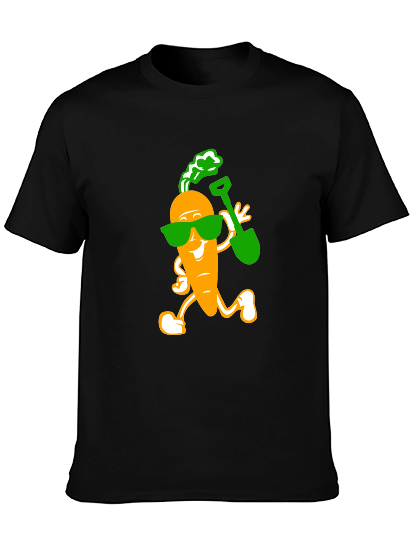 Funny Carrot with Shovel Graphic T-Shirt