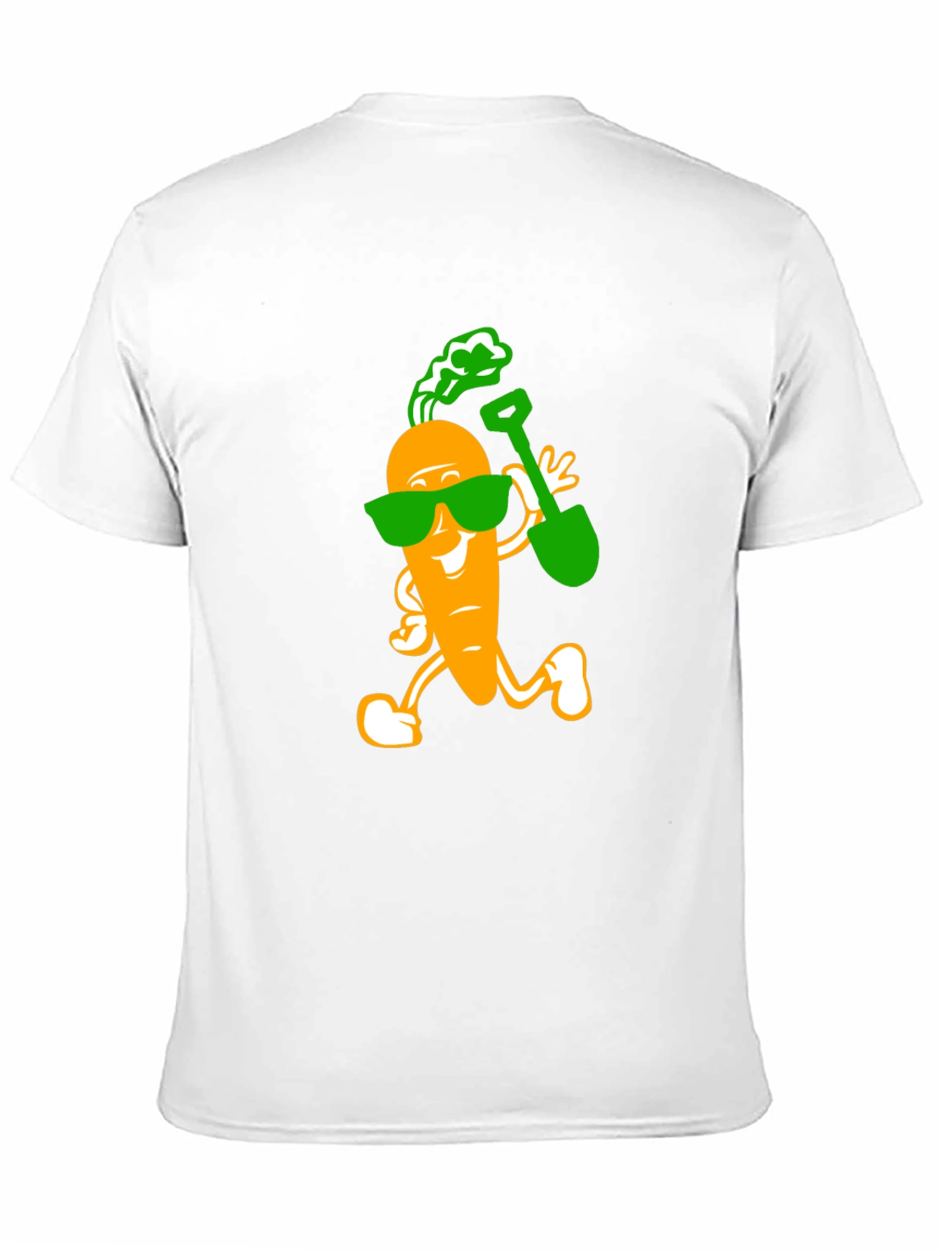 Funny Carrot with Shovel Graphic T-Shirt
