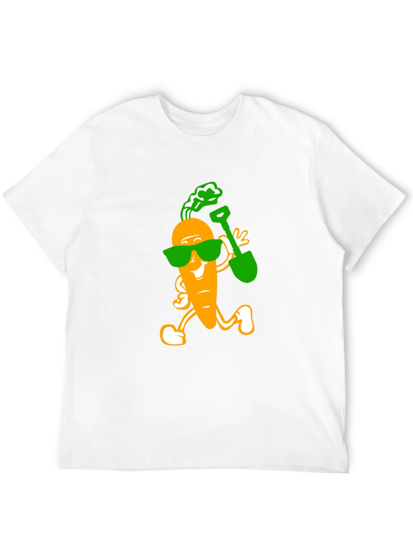 Funny Carrot with Shovel Graphic T-Shirt