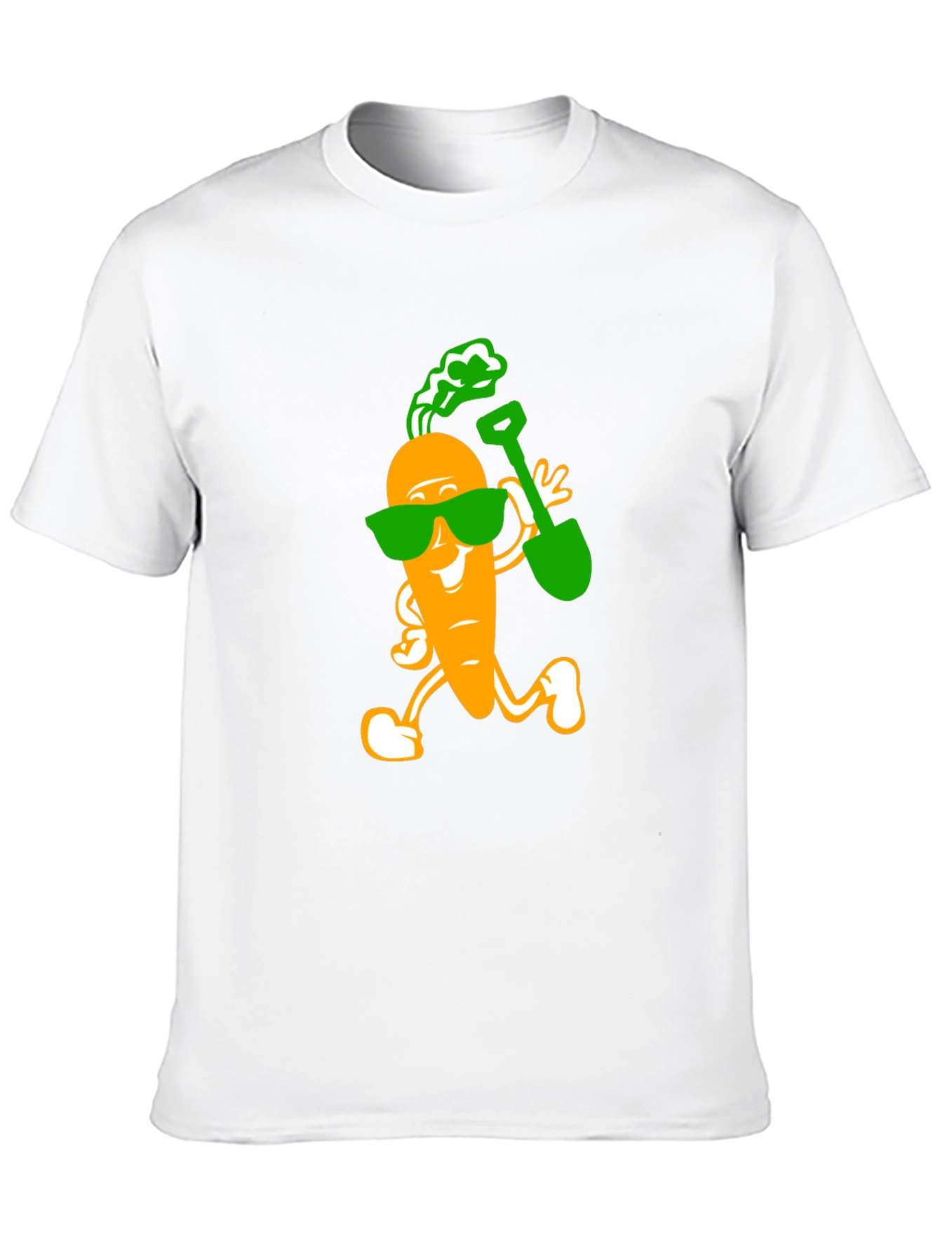 Funny Carrot with Shovel Graphic T-Shirt