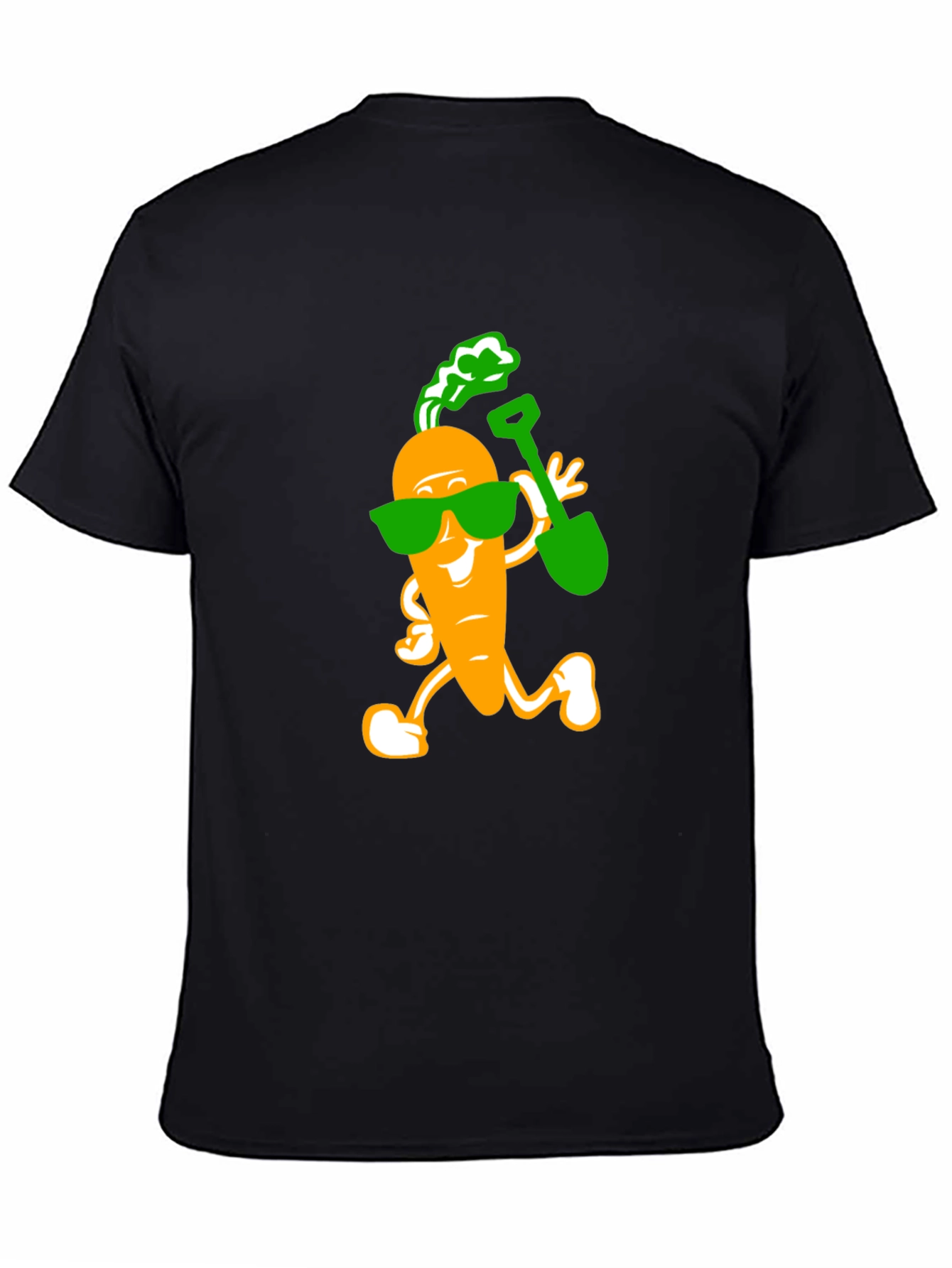 Funny Carrot with Shovel Graphic T-Shirt