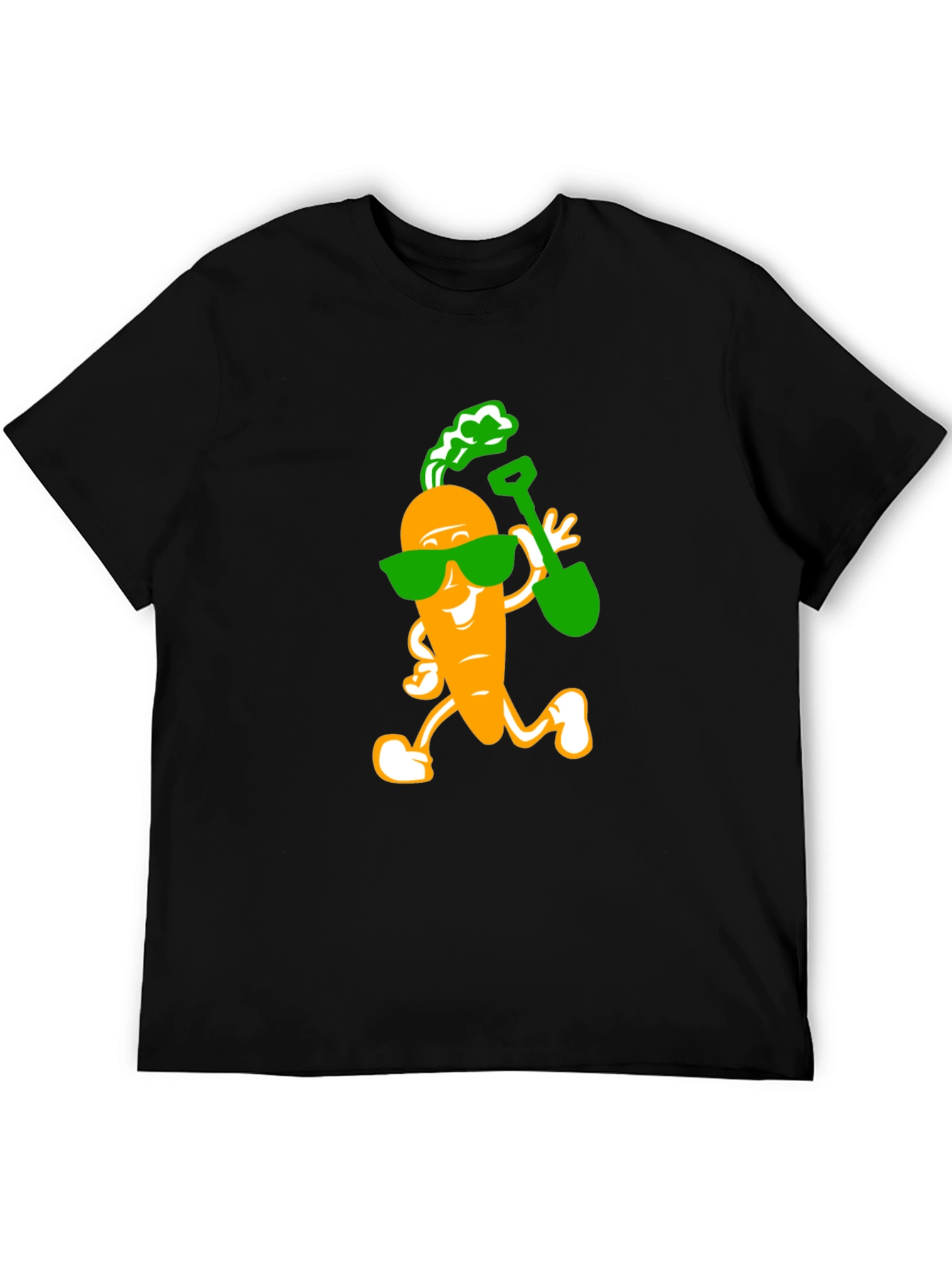 Funny Carrot with Shovel Graphic T-Shirt