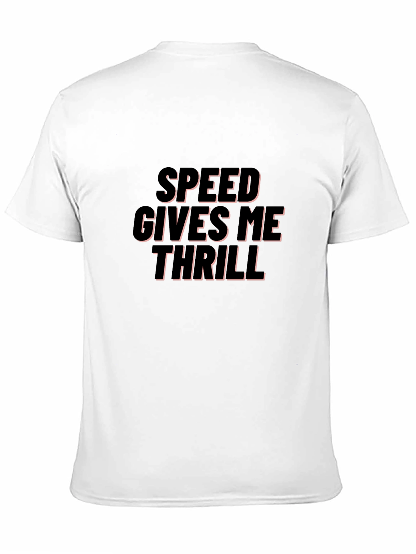 Speed Gives Me Thrill Black Graphic Tee