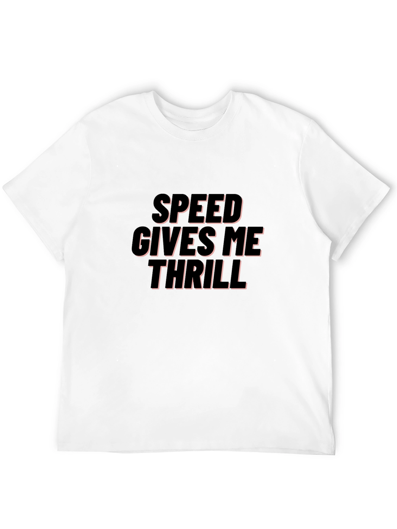 Speed Gives Me Thrill Black Graphic Tee