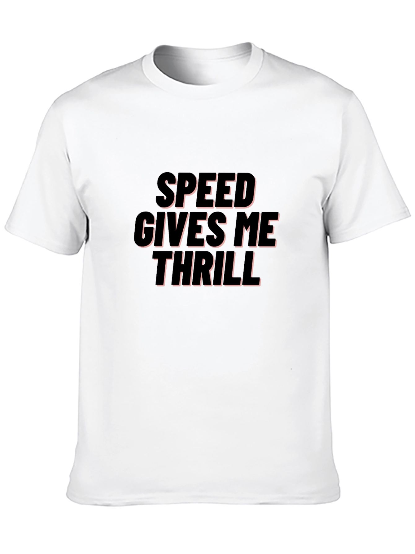 Speed Gives Me Thrill Black Graphic Tee
