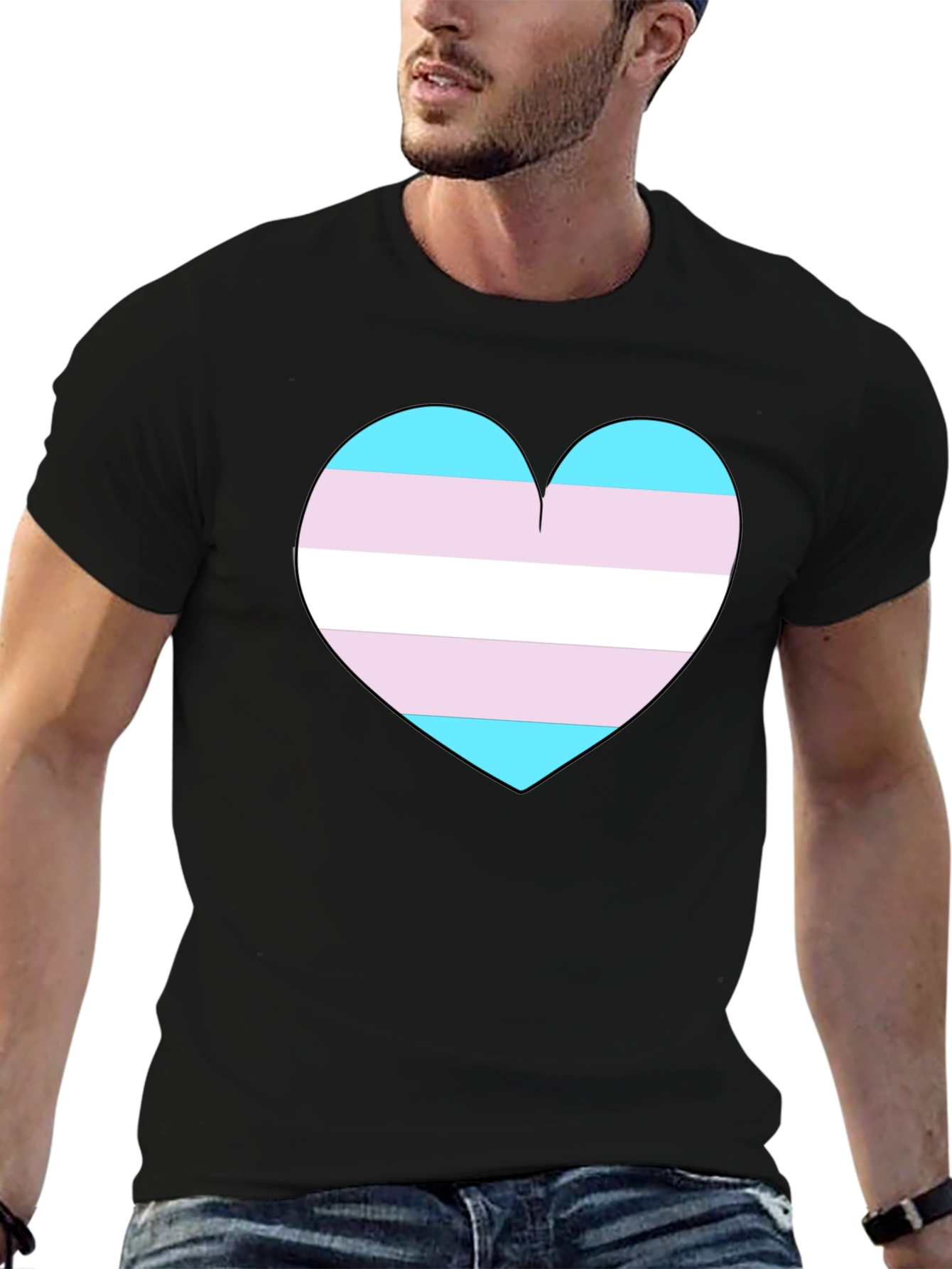 Transgender Pride Heart T-Shirt - Support LGBTQ+