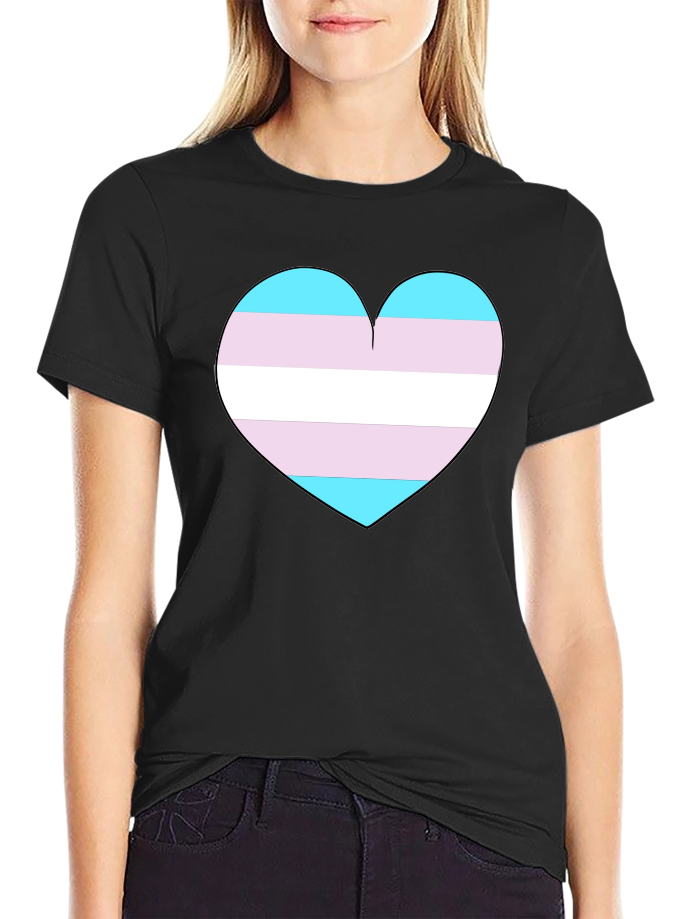 Transgender Pride Heart T-Shirt - Support LGBTQ+