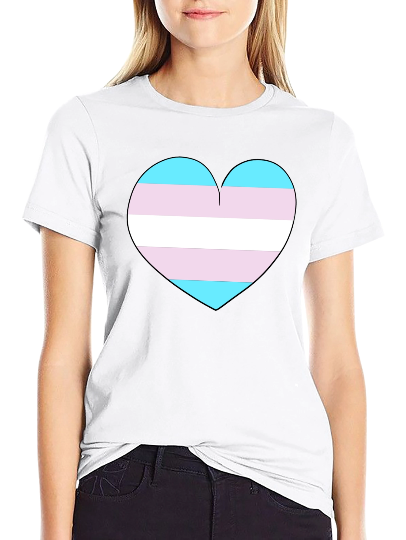 Transgender Pride Heart T-Shirt - Support LGBTQ+