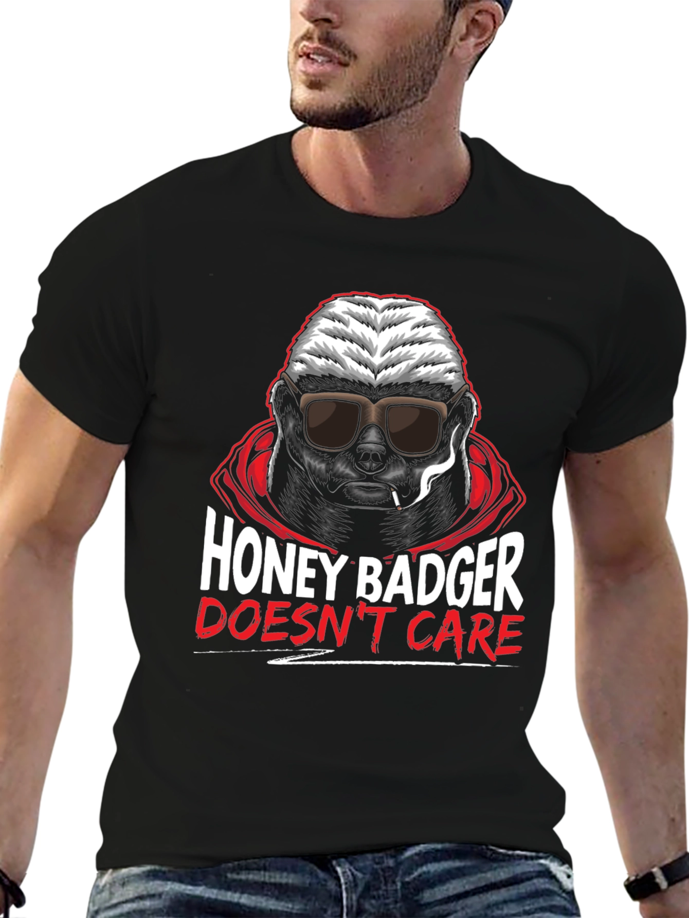 Honey Badger Dont Care Graphic T-Shirt