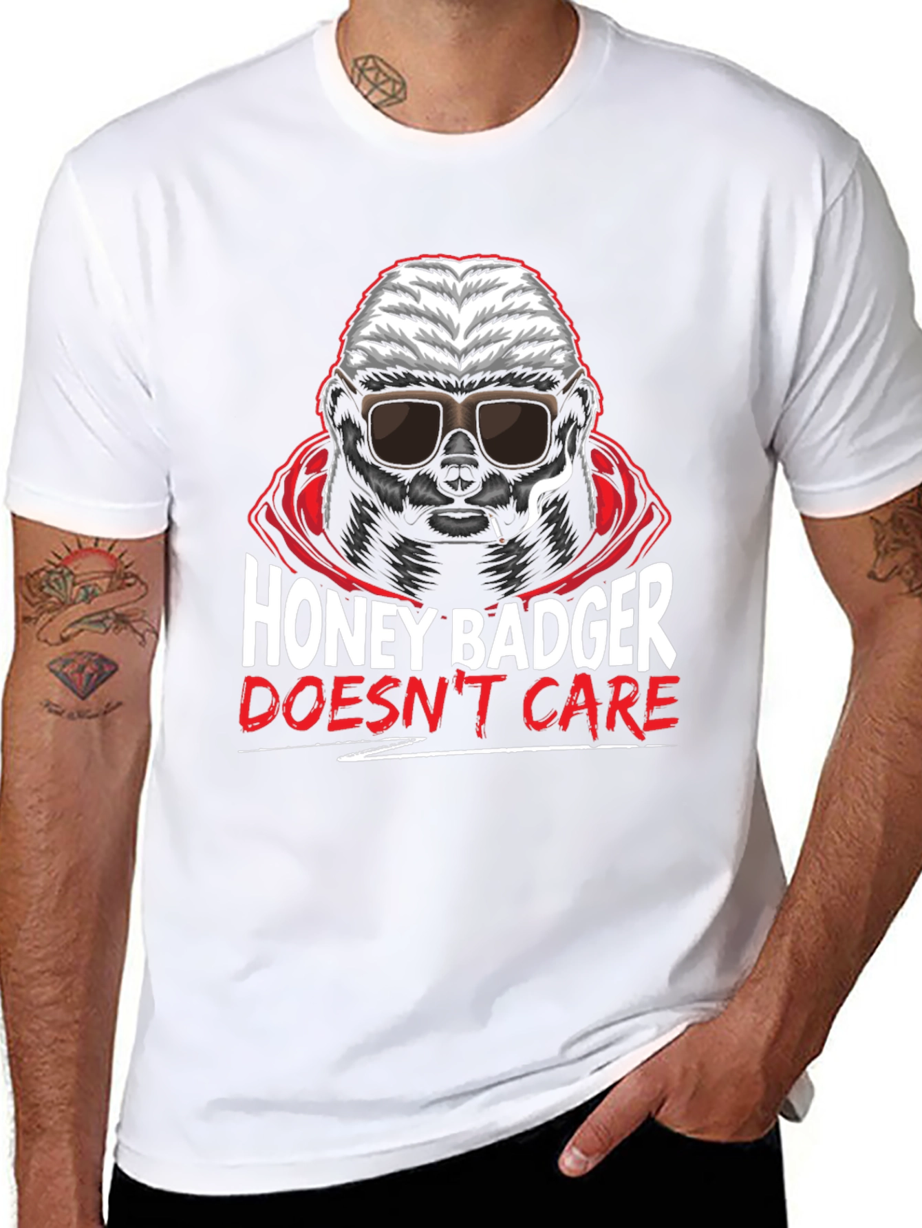 Honey Badger Dont Care Graphic T-Shirt