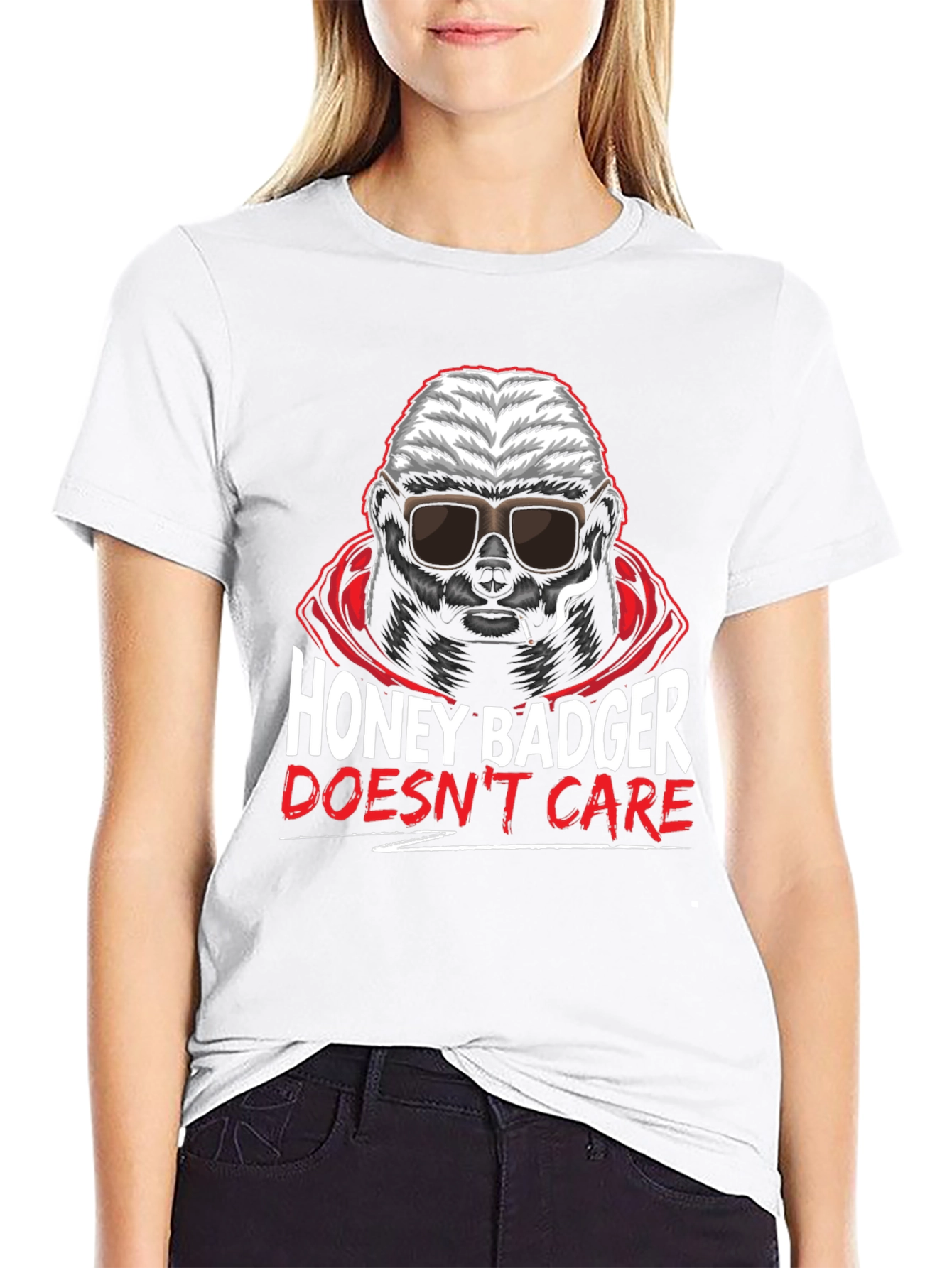 Honey Badger Dont Care Graphic T-Shirt