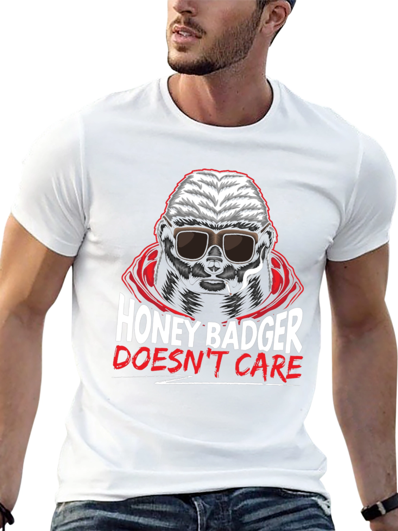 Honey Badger Dont Care Graphic T-Shirt