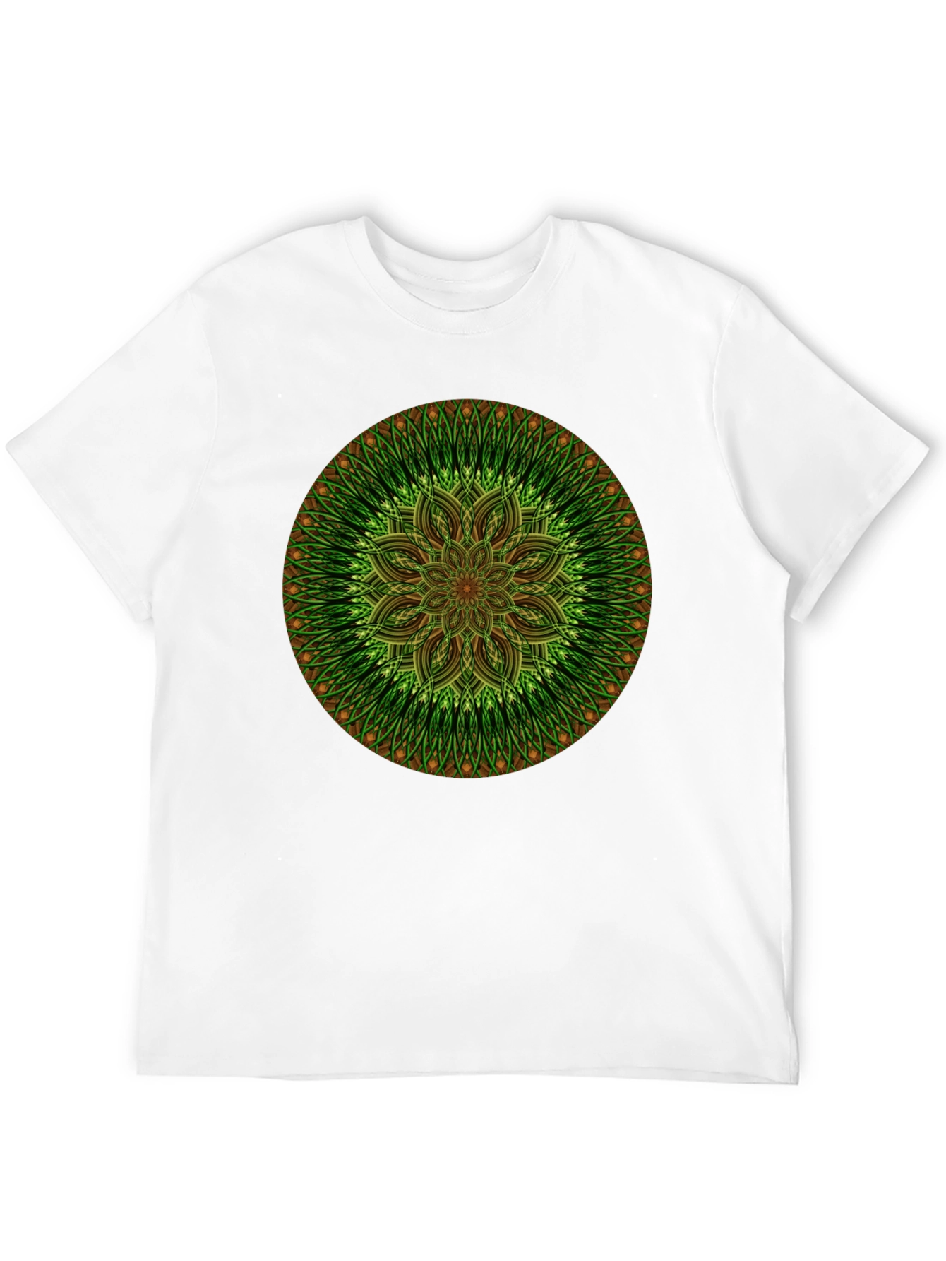 Green Mandala Graphic Tee - Casual Comfort