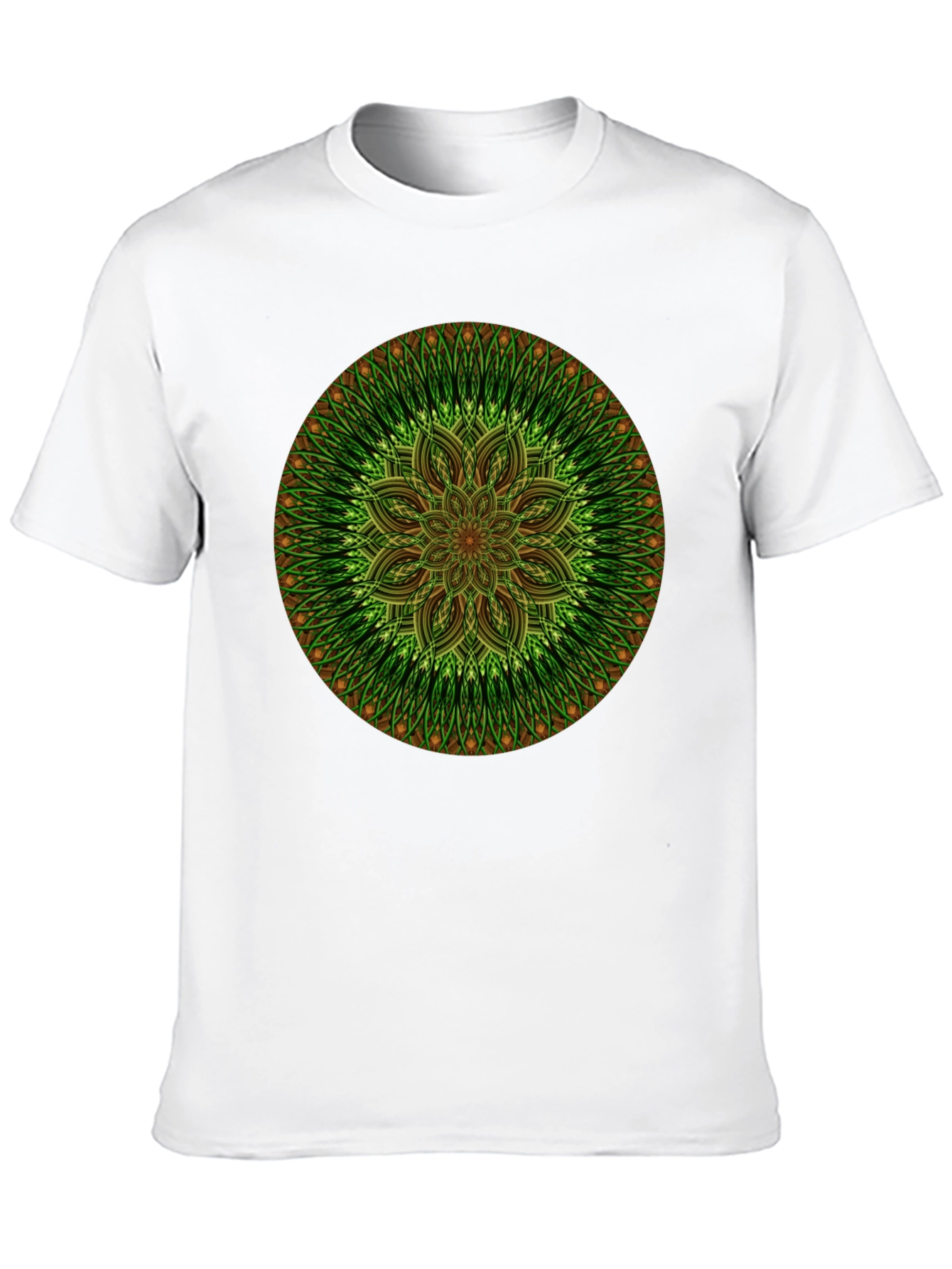 Green Mandala Graphic Tee - Casual Comfort