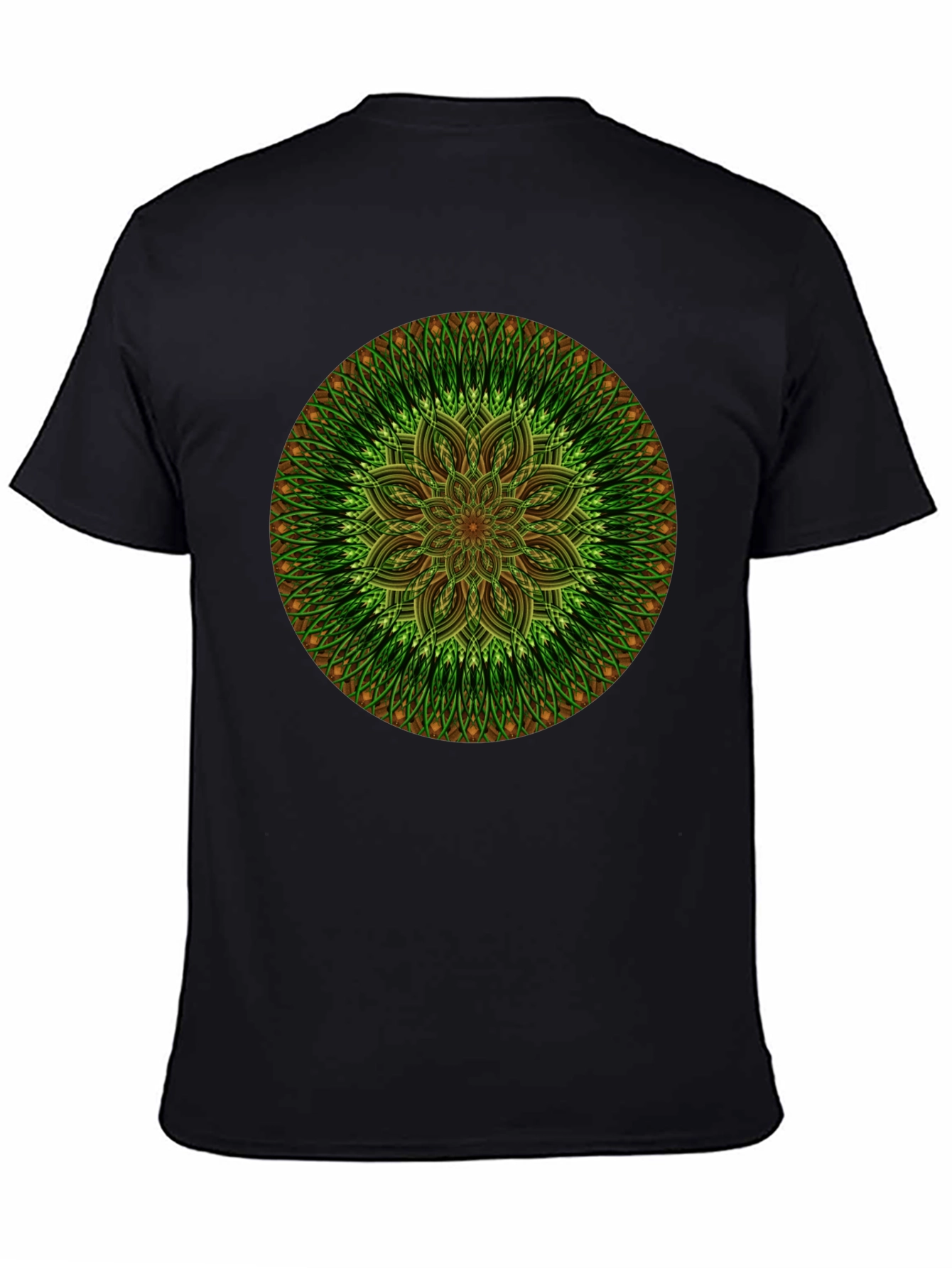 Green Mandala Graphic Tee - Casual Comfort
