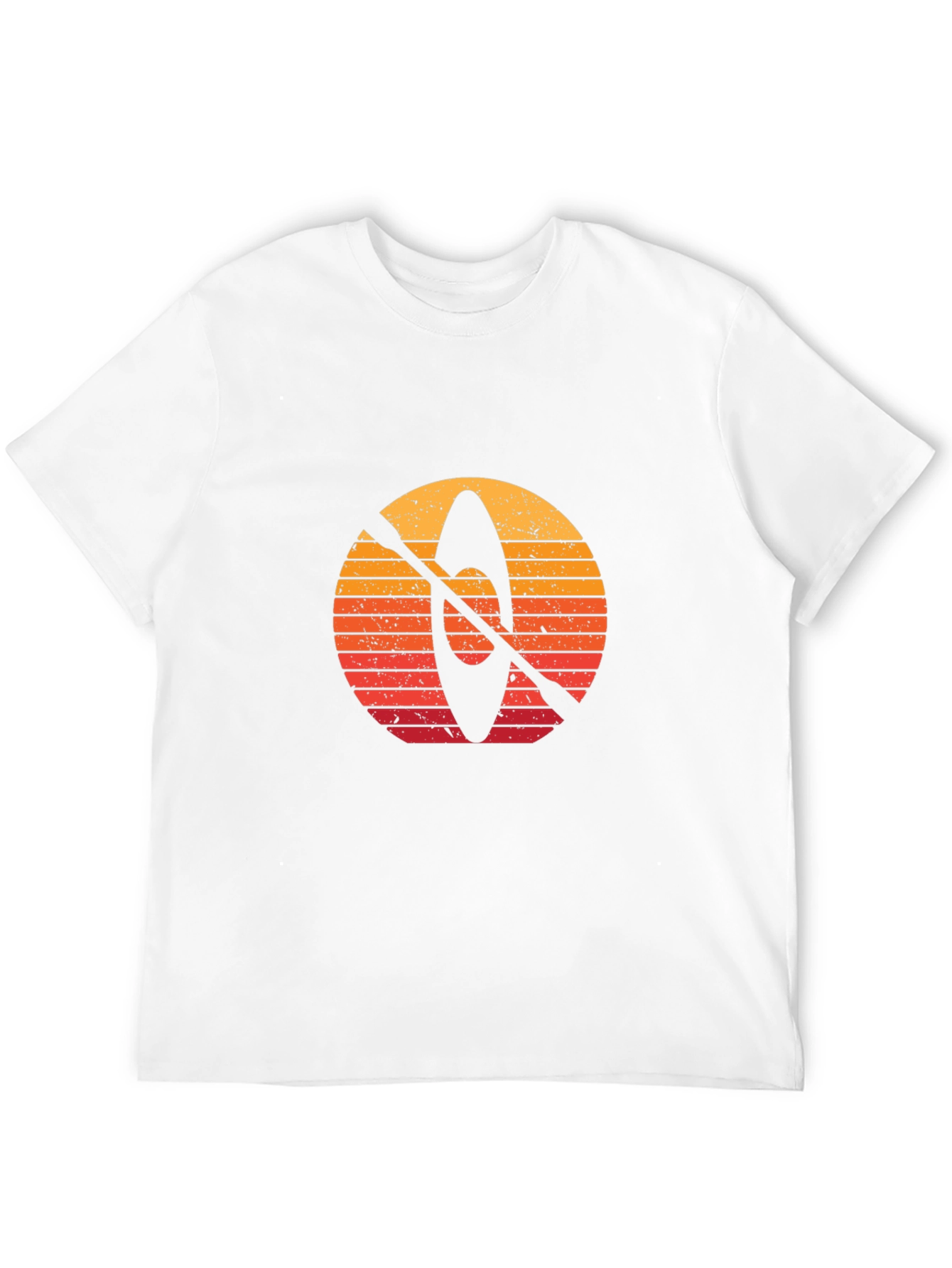 Retro Kayak Sunset Graphic T-Shirt