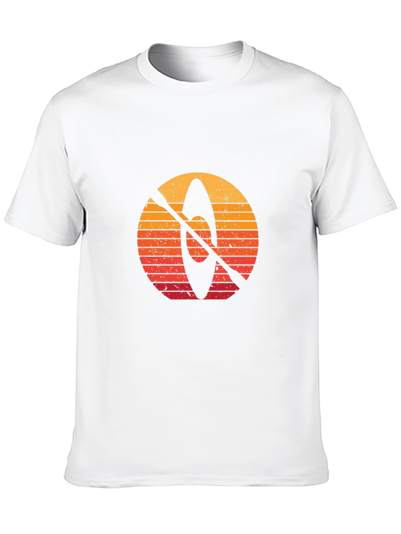 Retro Kayak Sunset Graphic T-Shirt