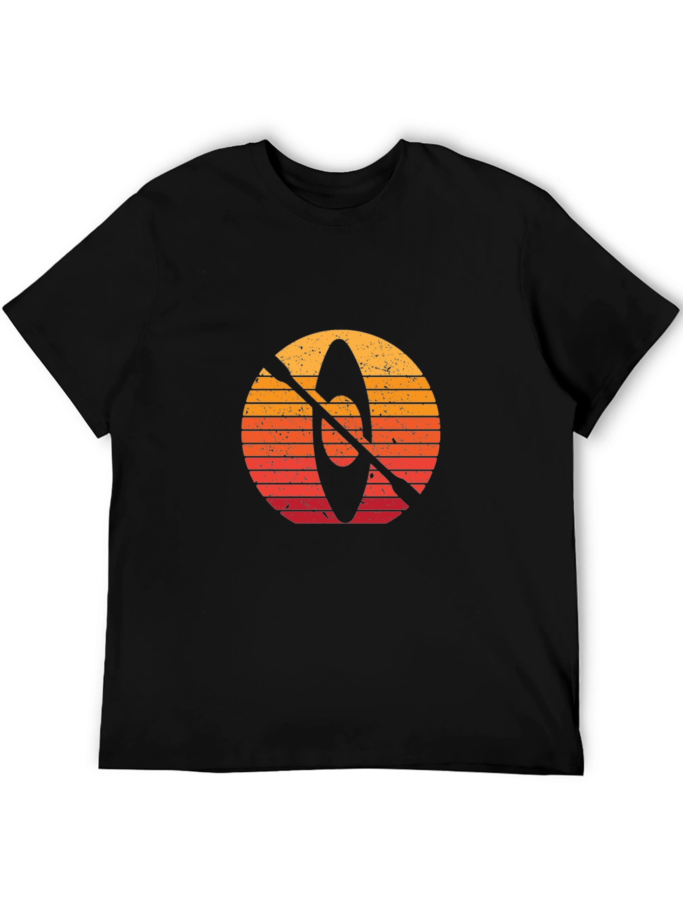 Retro Kayak Sunset Graphic T-Shirt