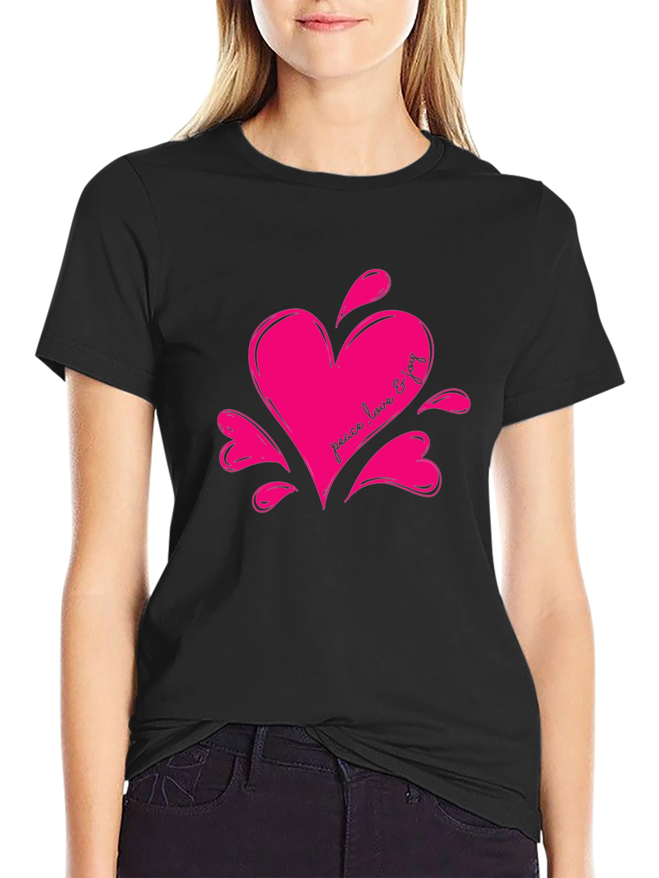 Peace Love Joy Heart T-Shirt