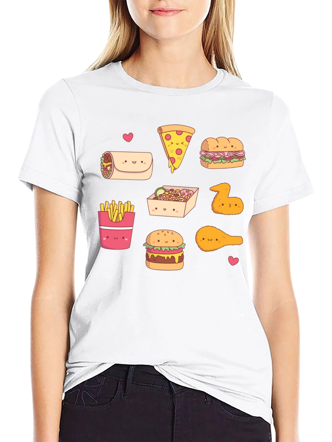 Kawaii Fast Food T-Shirt: Cute Foodie Fashion