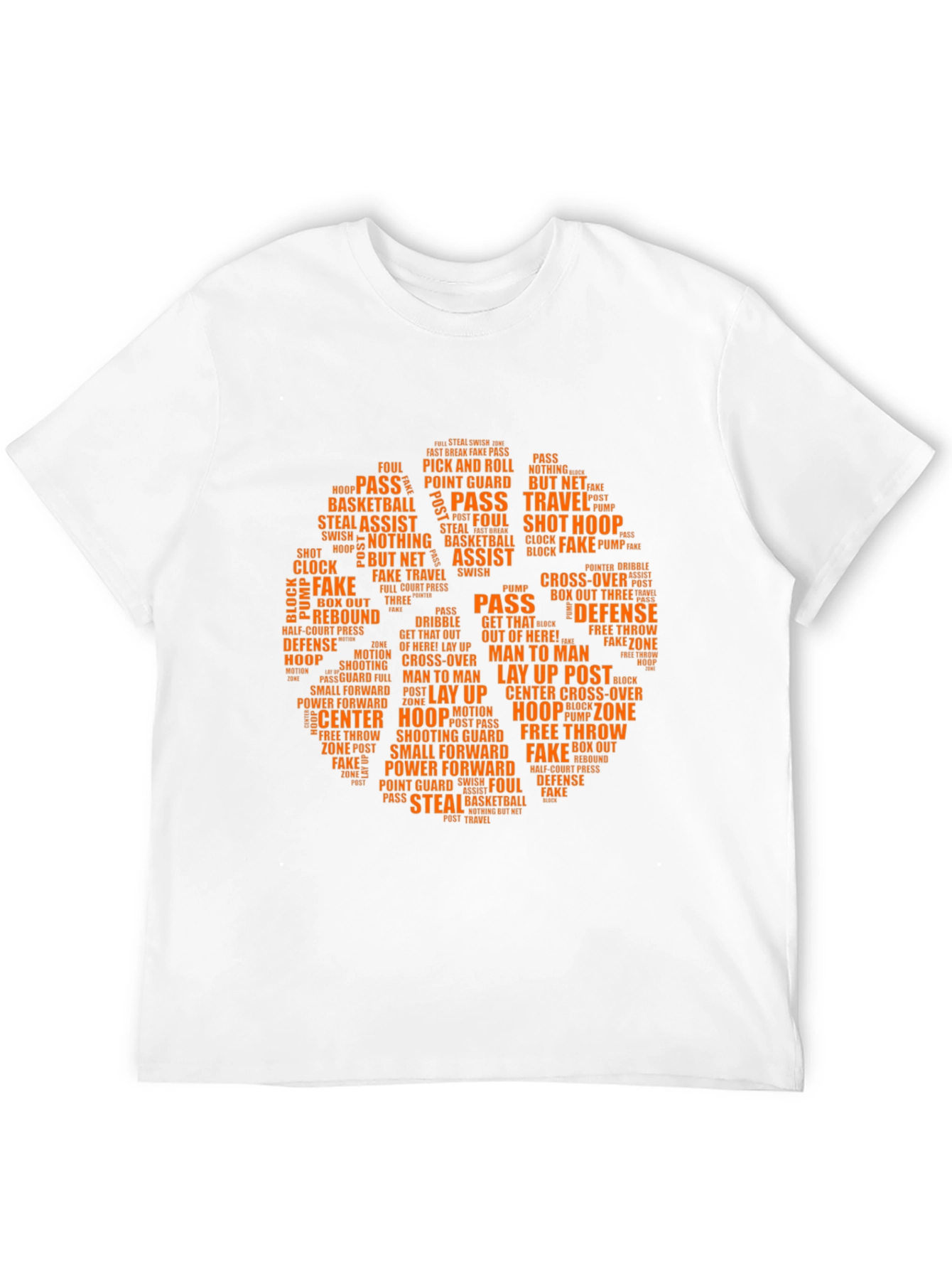 Basketball Word Art T-Shirt - Unique Design