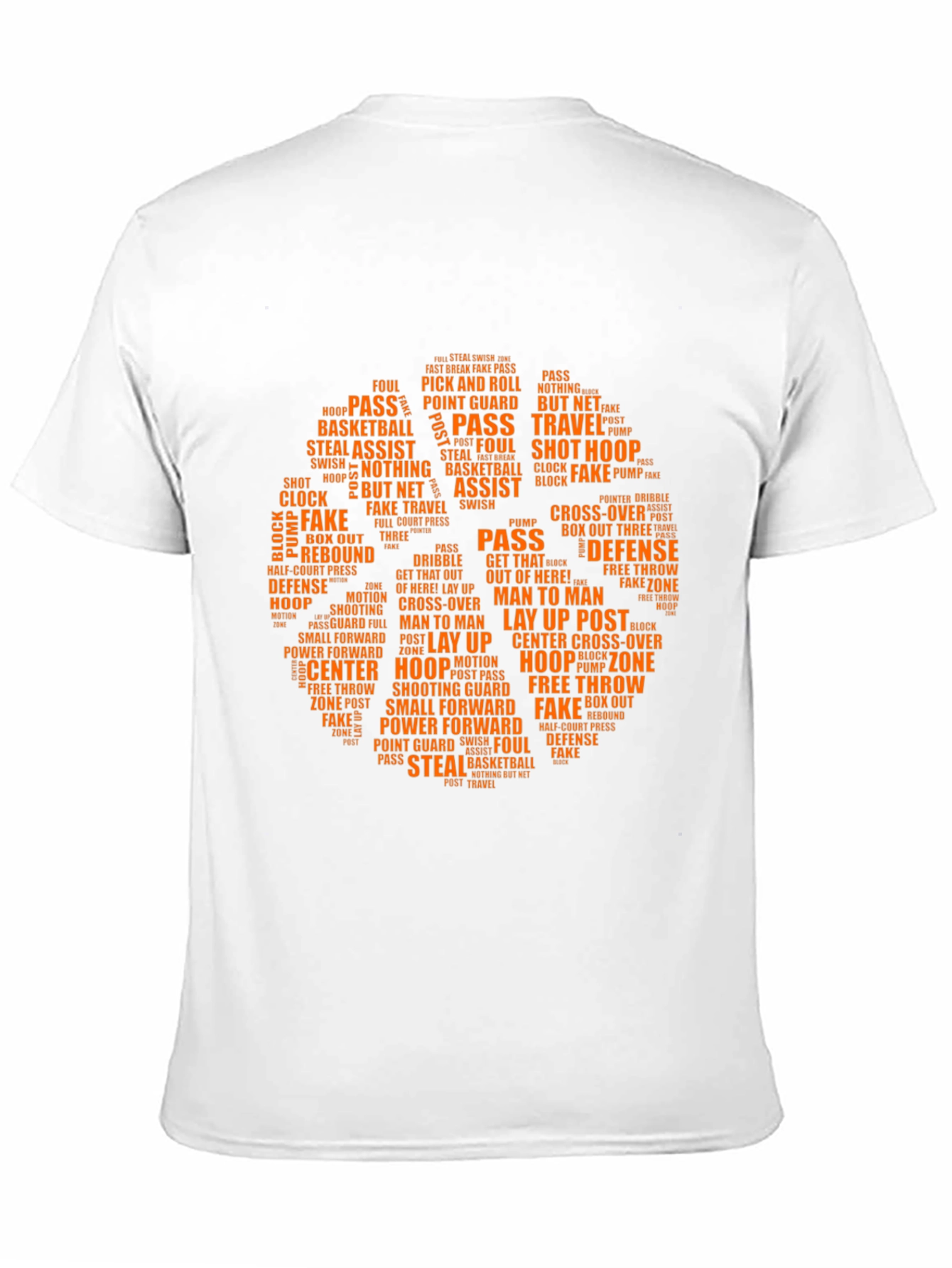 Basketball Word Art T-Shirt - Unique Design
